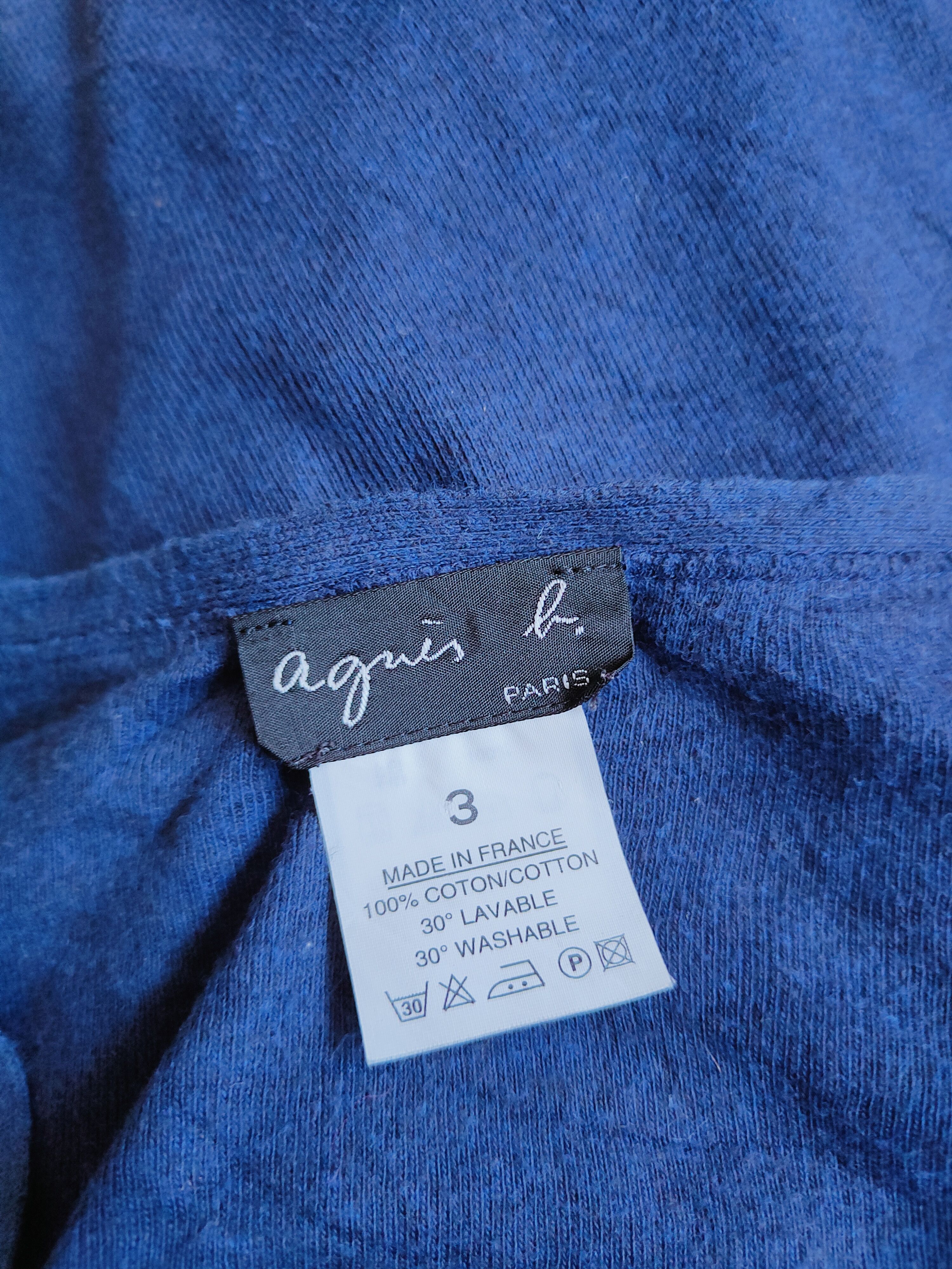 Homespun Knitwear Agnes B japan knitwear plain thin Navy Blue Cardigan #S925 Size M / US 6-8 / IT 42-44 - 10 Thumbnail