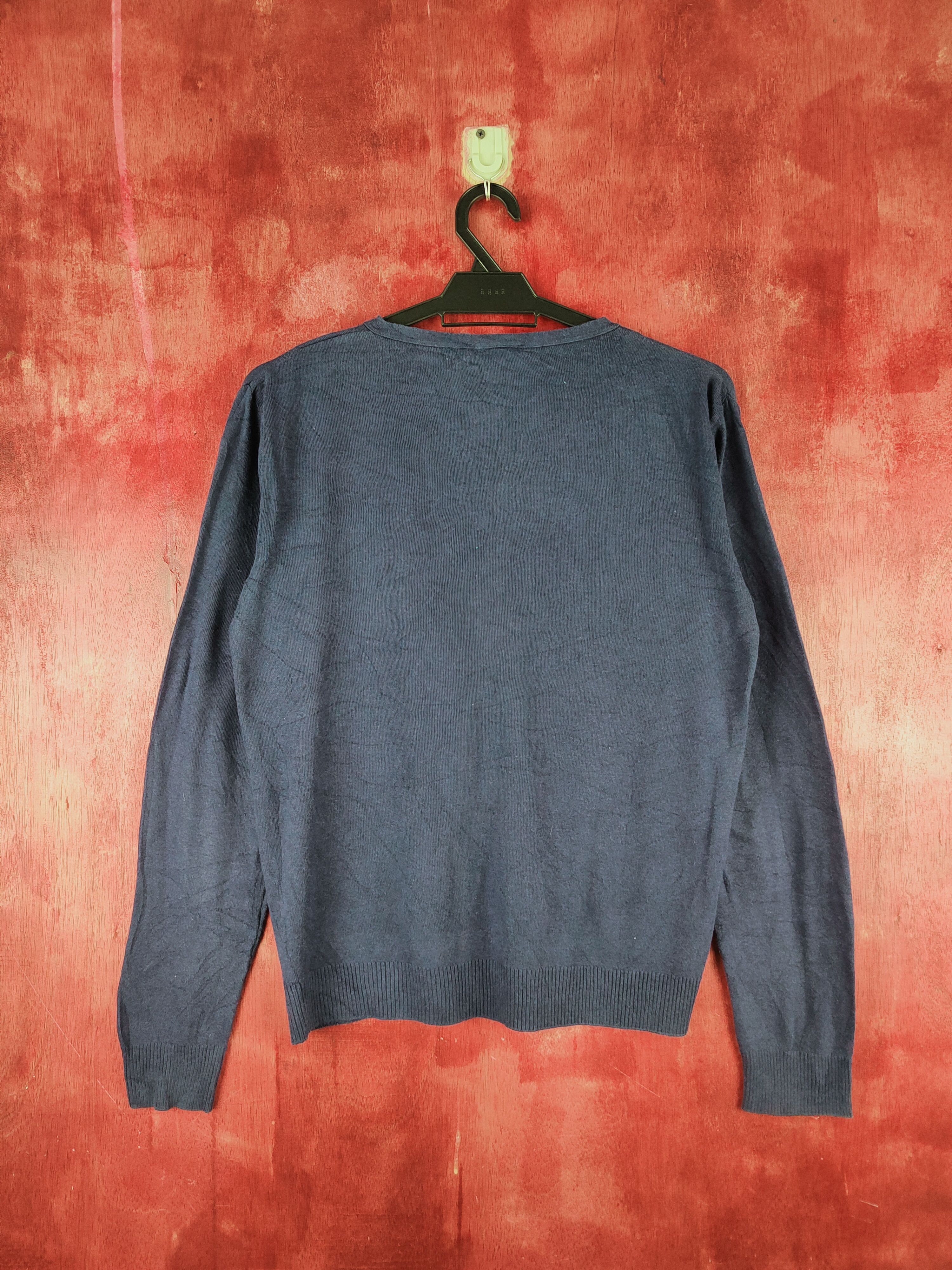 Homespun Knitwear Agnes B japan knitwear plain thin Navy Blue Cardigan #S925 Size M / US 6-8 / IT 42-44 - 7 Thumbnail