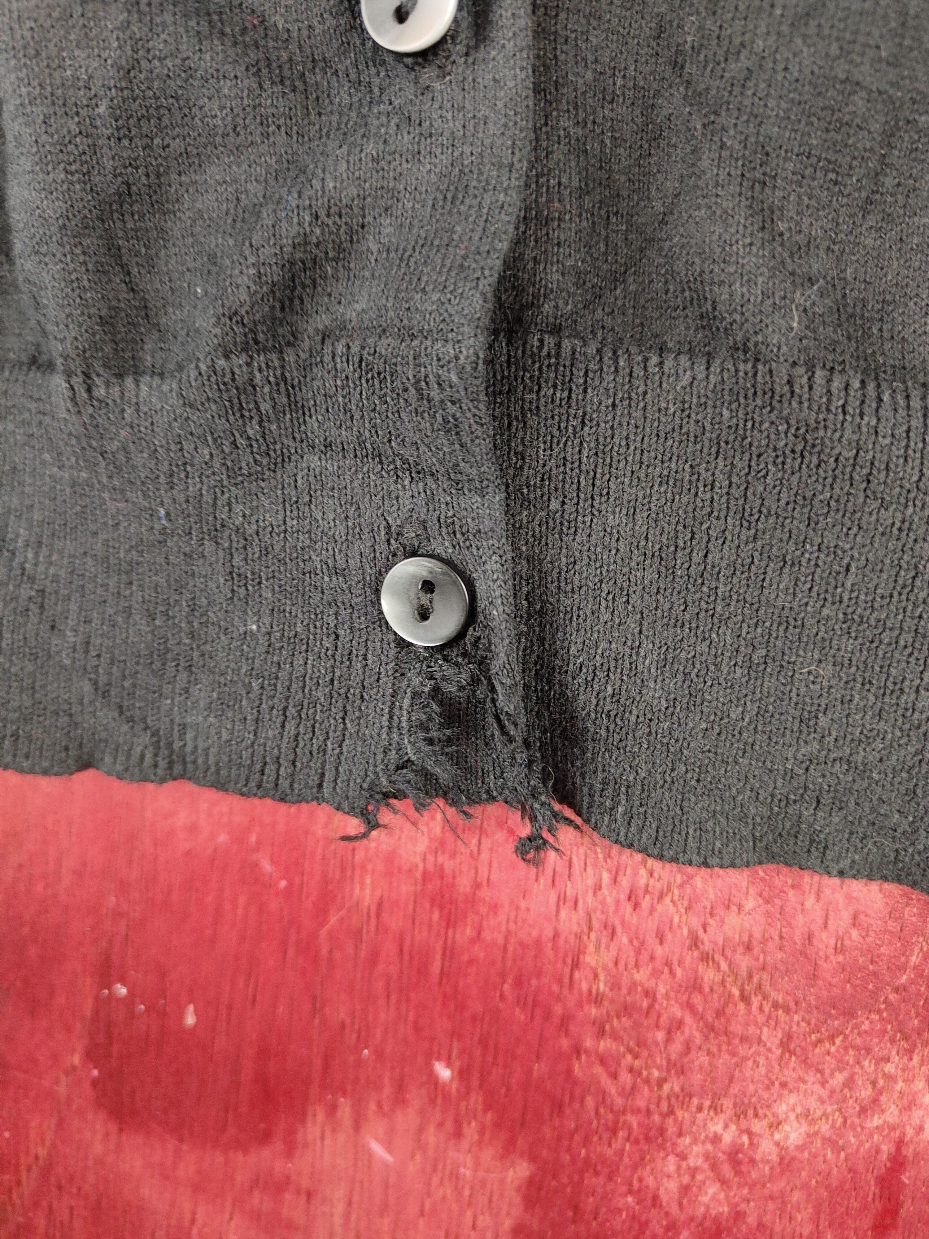 Japanese Brand Uniqlo distressed vintage plain Black Cardigan #S932 Size M / US 6-8 / IT 42-44 - 3 Thumbnail
