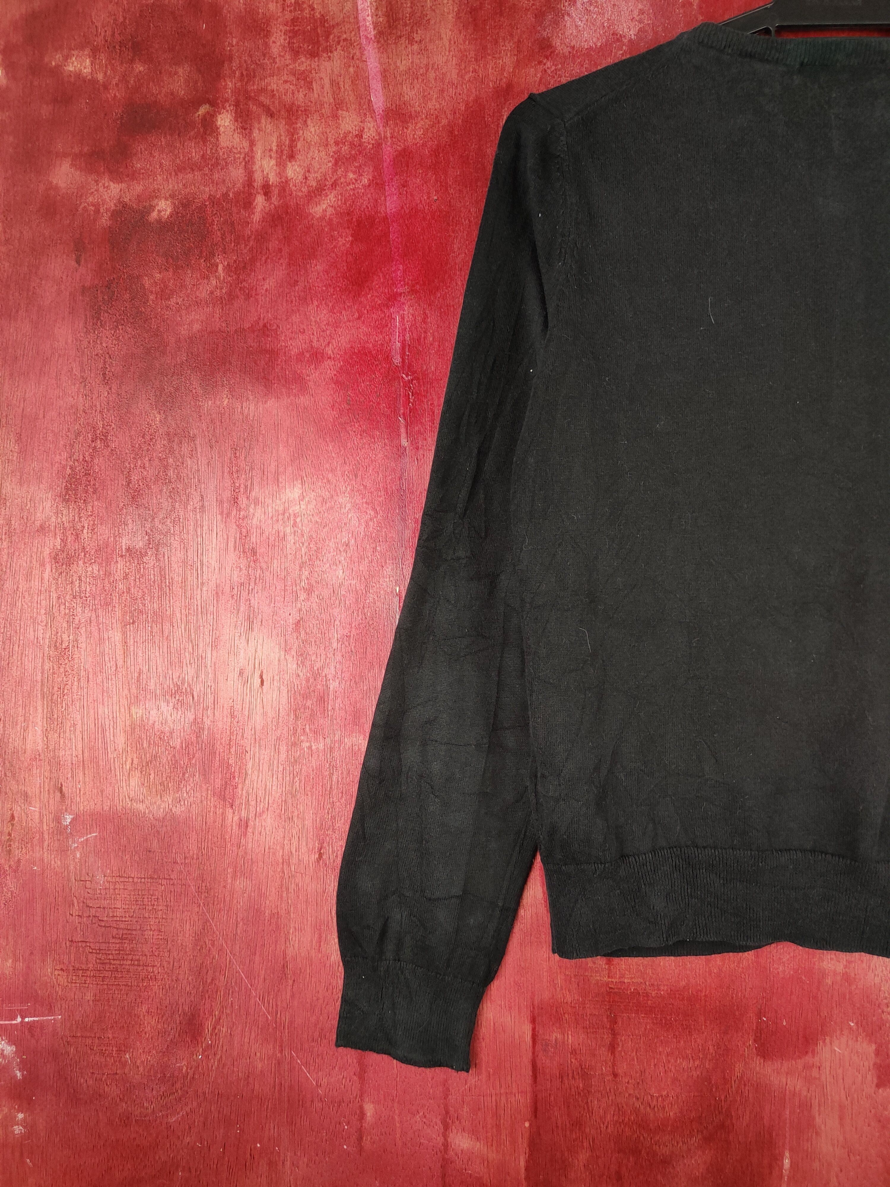 Japanese Brand Uniqlo distressed vintage plain Black Cardigan #S932 Size M / US 6-8 / IT 42-44 - 9 Thumbnail