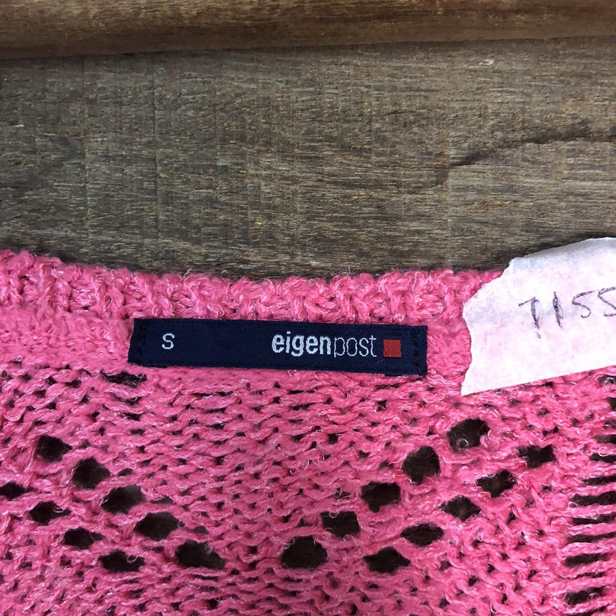 Homespun Knitwear Eigenpost Mesh Net Crocher Pink Cardigan Knitwear #7155 Size S / US 4 / IT 40 - 9 Thumbnail