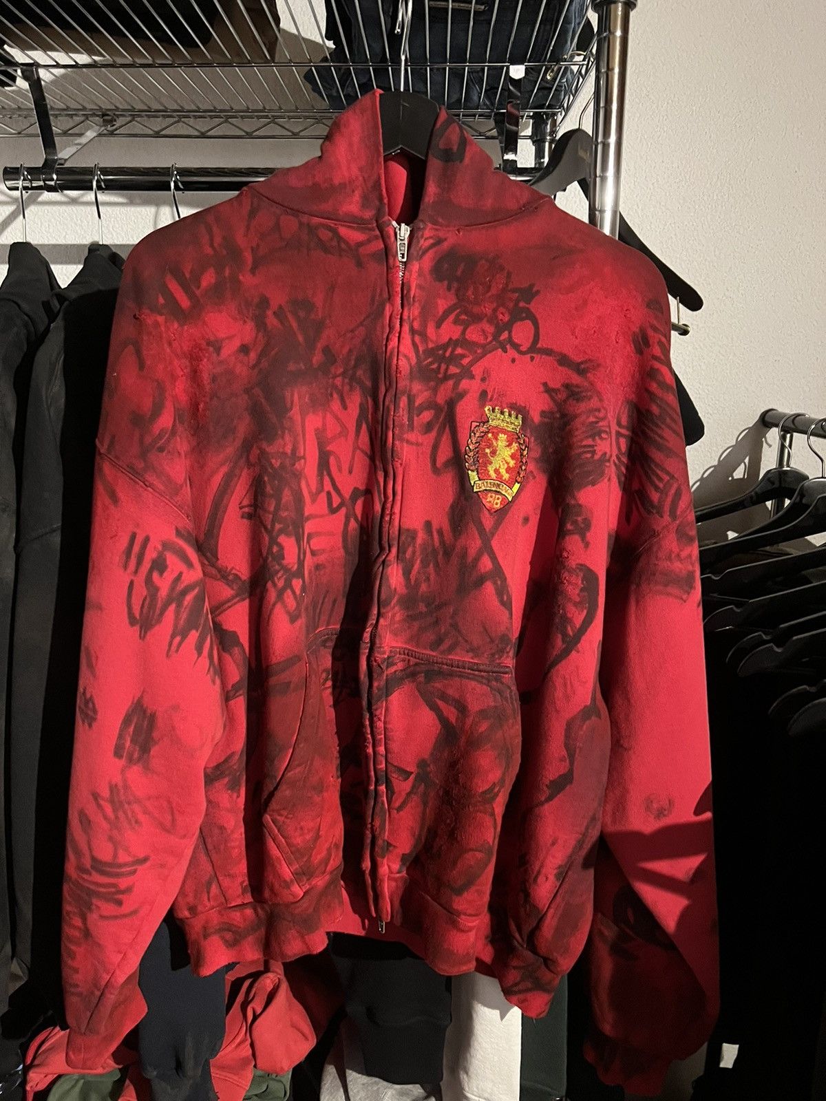 Balenciaga (SOLD)Balenciaga distressed skater hoodie Grailed