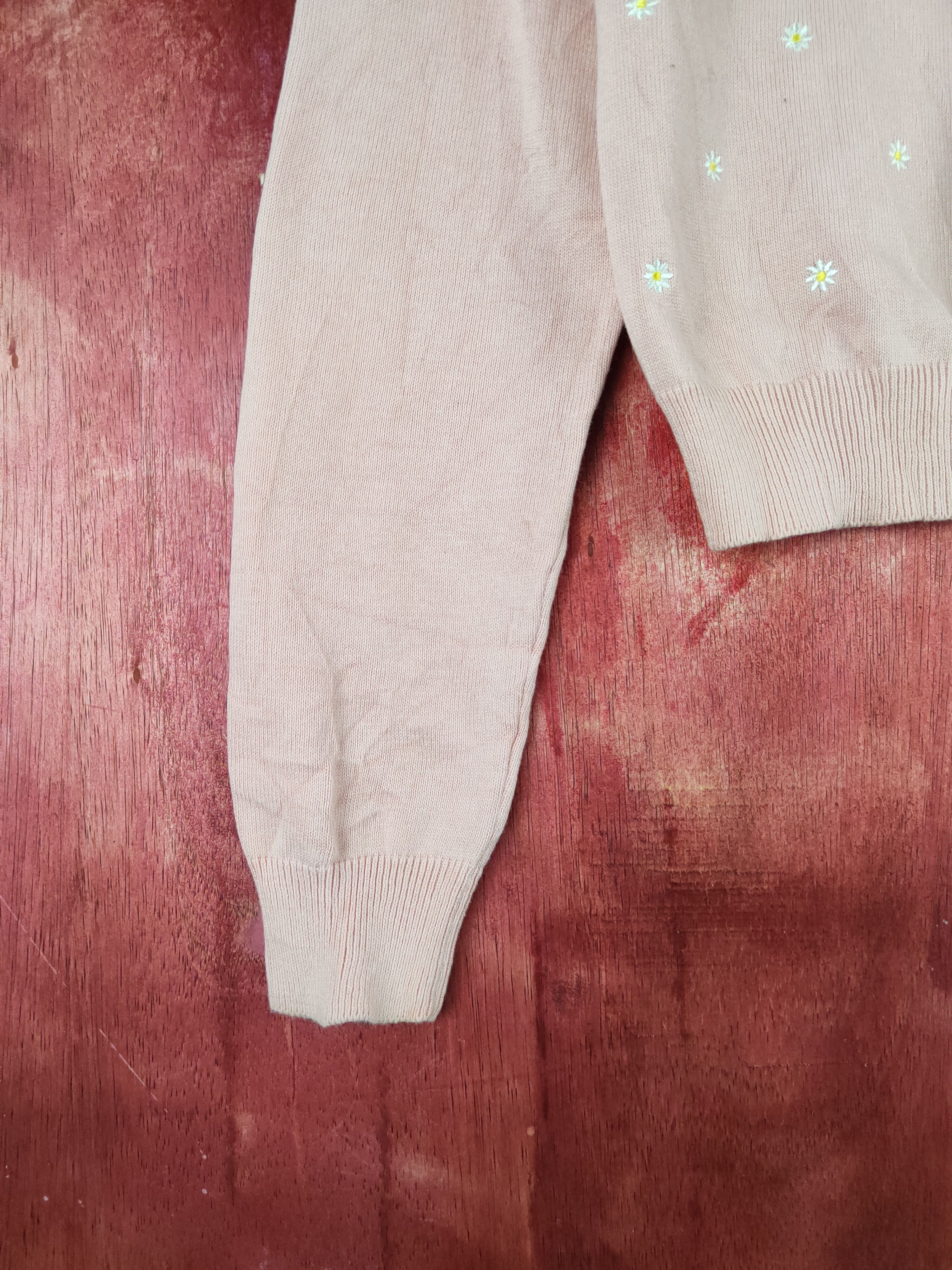 Japanese Brand Earth Music & Ecology Pink Cardigan knitwear #S909 Size S / US 4 / IT 40 - 4 Thumbnail