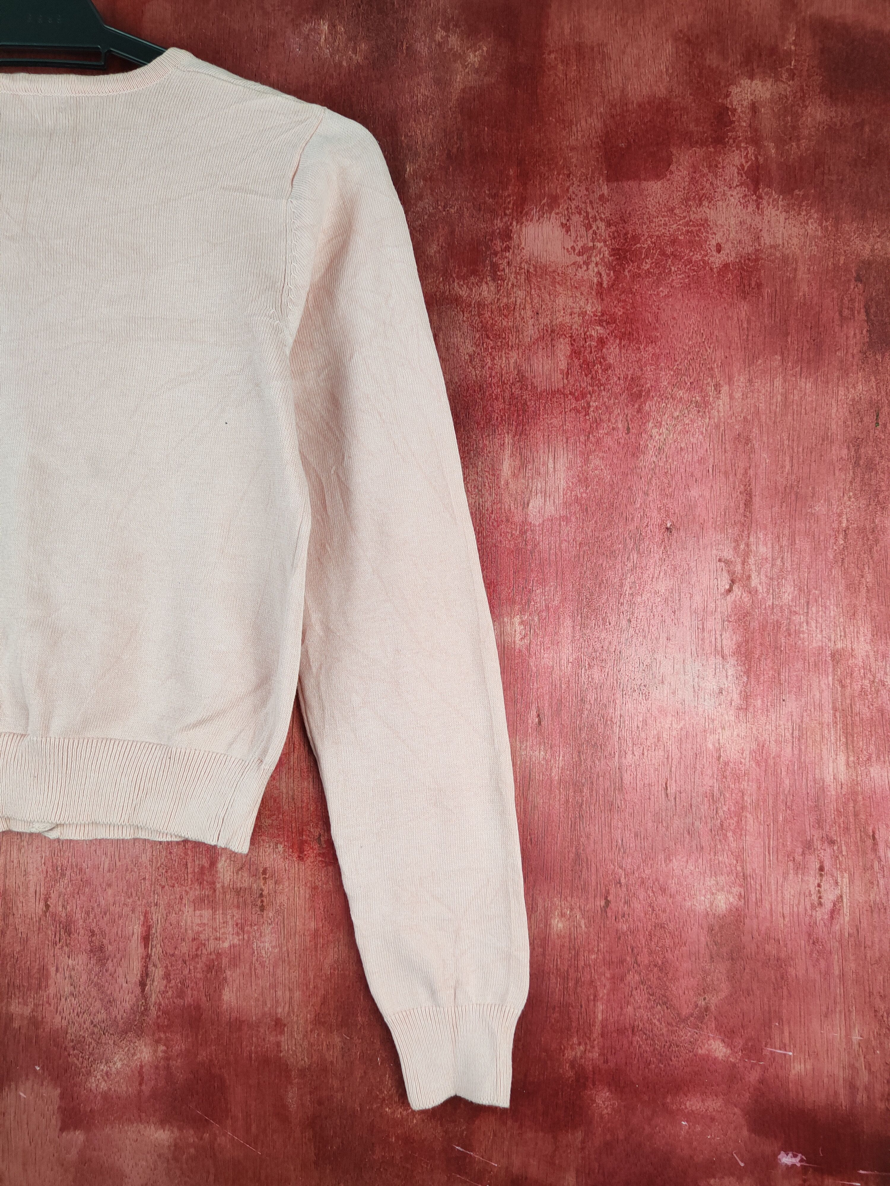 Japanese Brand Earth Music & Ecology Pink Cardigan knitwear #S909 Size S / US 4 / IT 40 - 9 Thumbnail