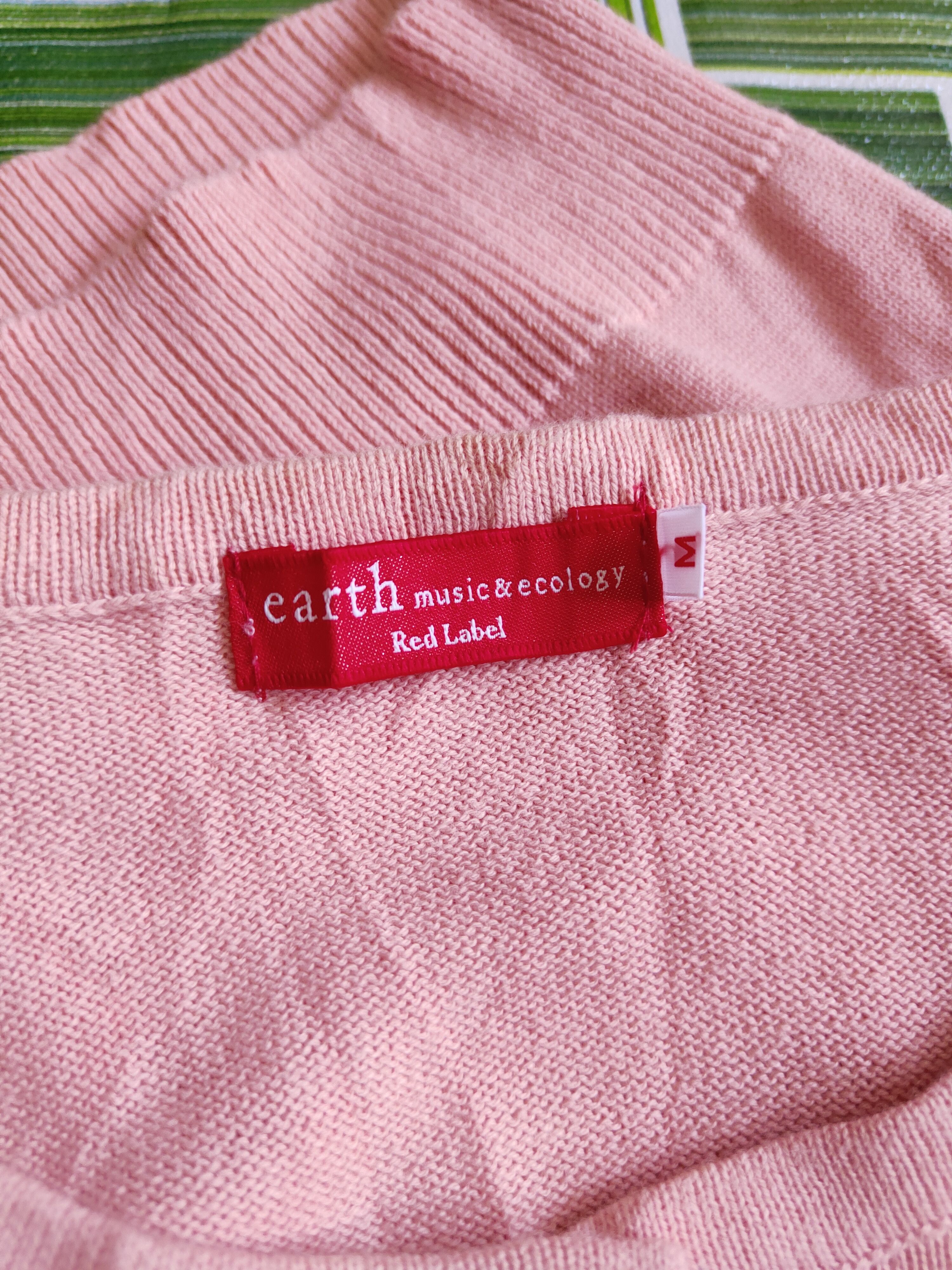Japanese Brand Earth Music & Ecology Pink Cardigan knitwear #S909 Size S / US 4 / IT 40 - 11 Thumbnail