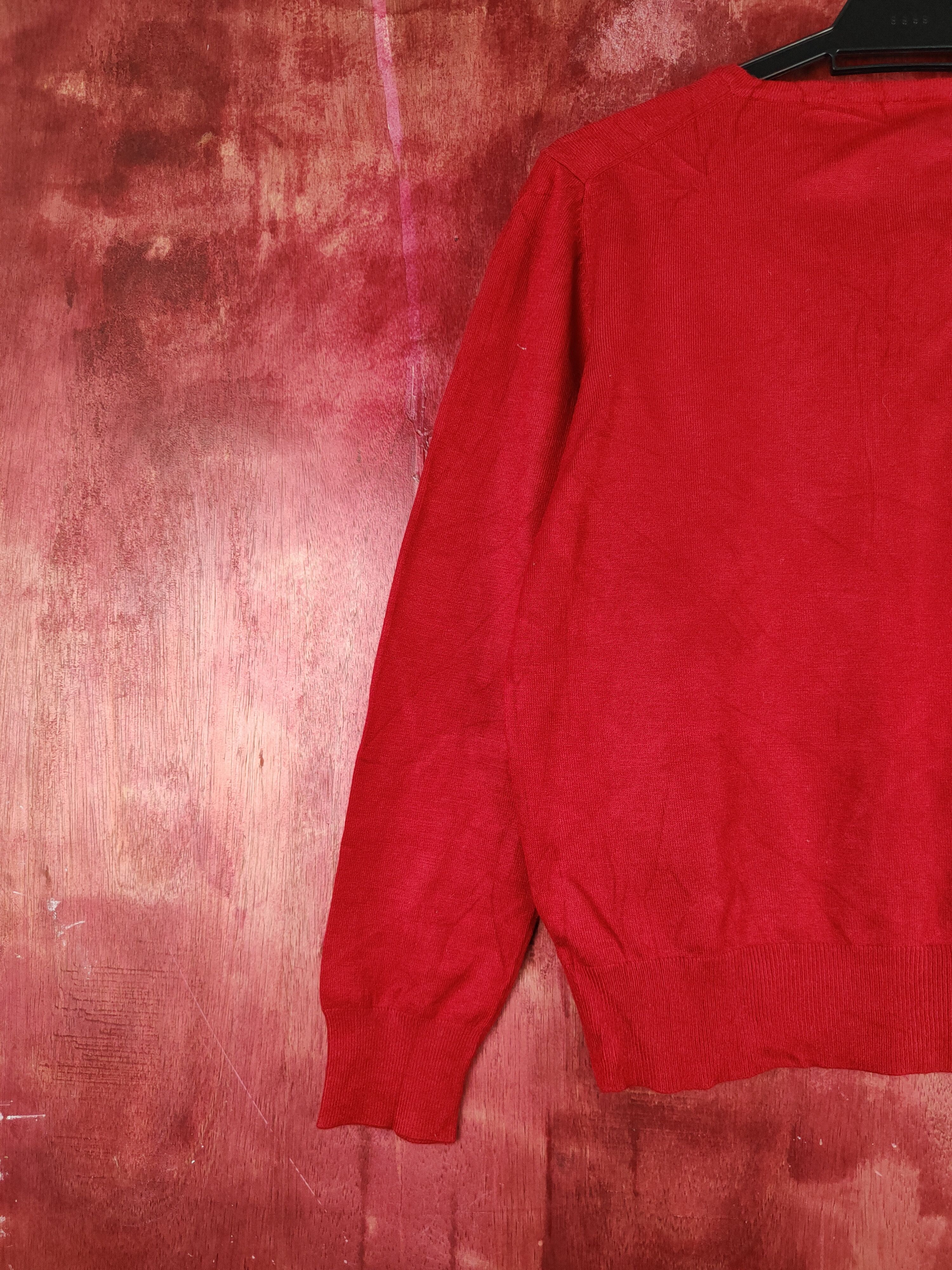 Japanese Brand Japanese Brand Red knitwear plain Cardigan #S897 Size M / US 6-8 / IT 42-44 - 8 Thumbnail