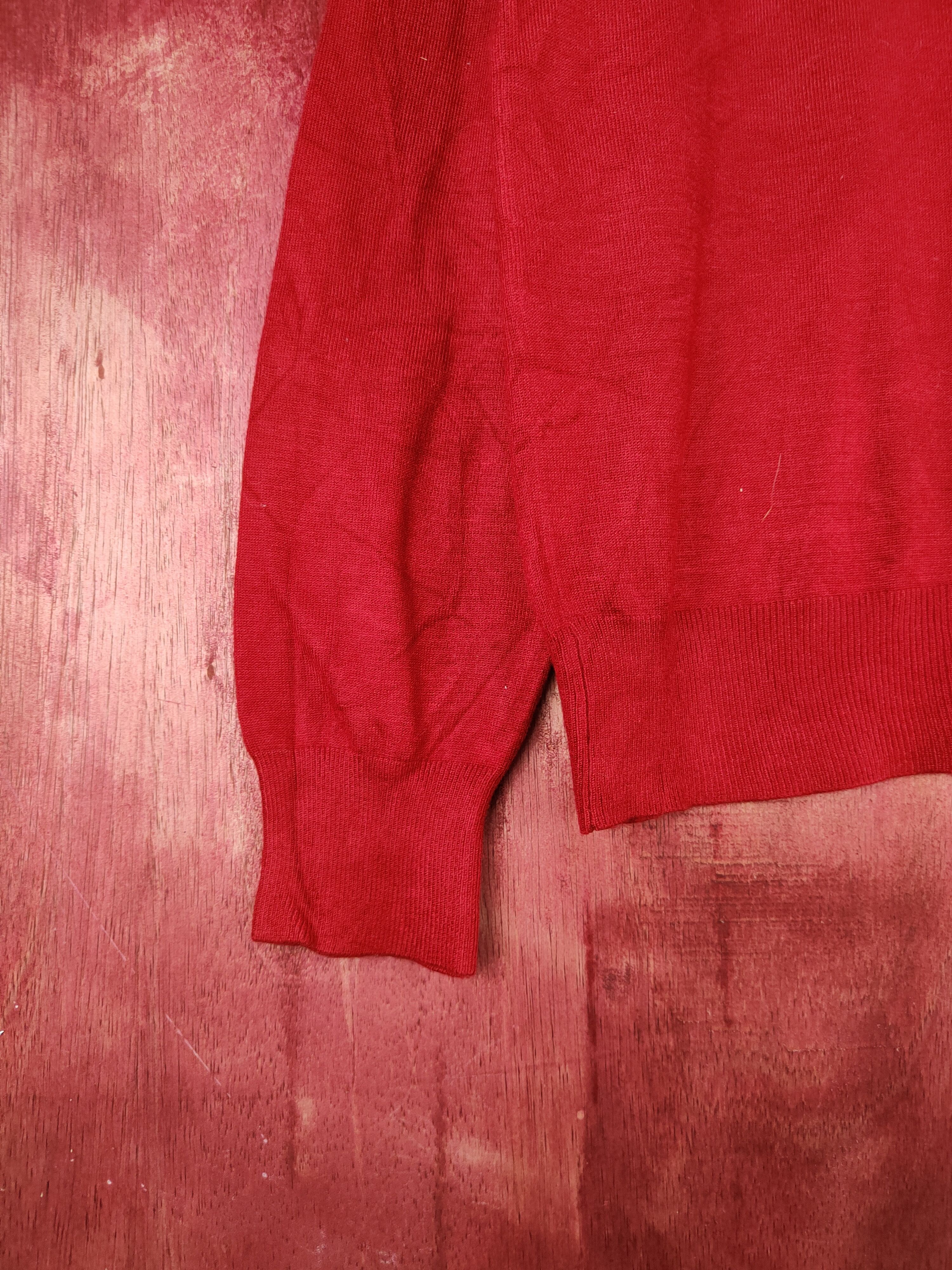 Japanese Brand Japanese Brand Red knitwear plain Cardigan #S897 Size M / US 6-8 / IT 42-44 - 4 Thumbnail
