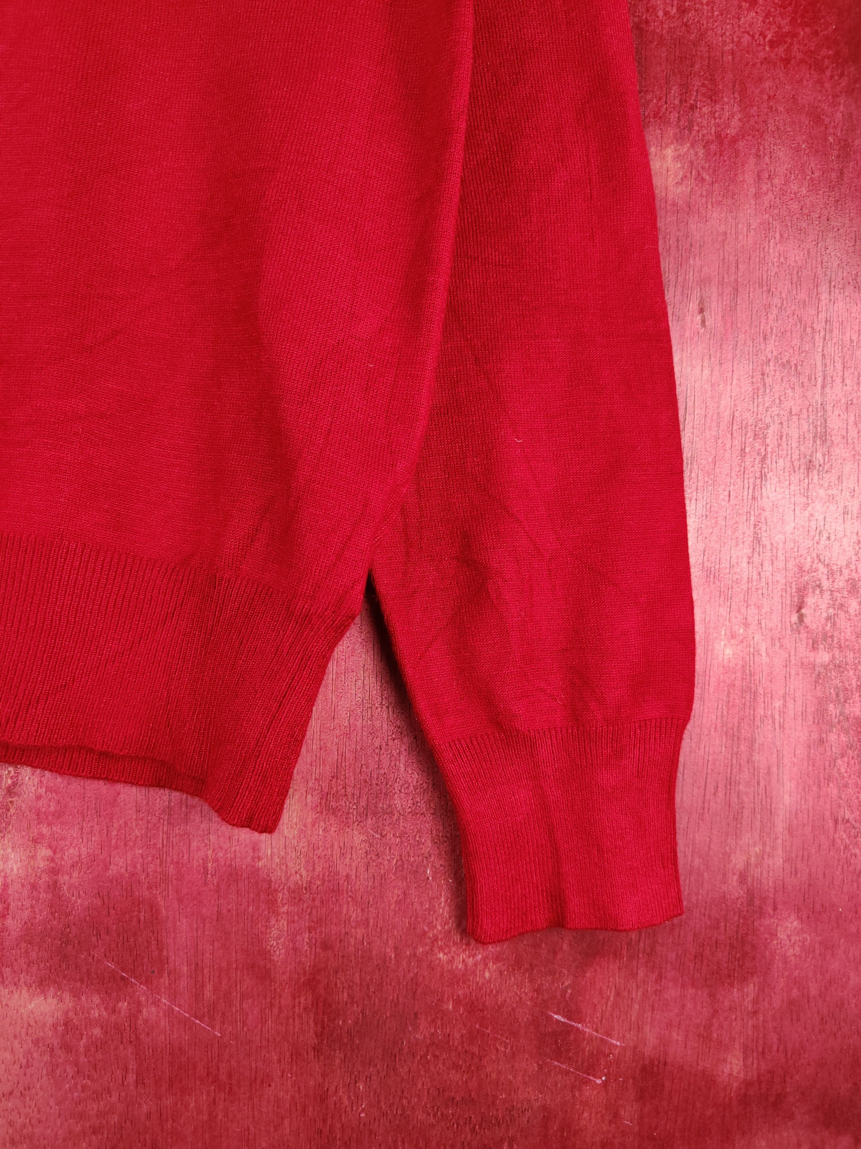Japanese Brand Japanese Brand Red knitwear plain Cardigan #S897 Size M / US 6-8 / IT 42-44 - 6 Thumbnail