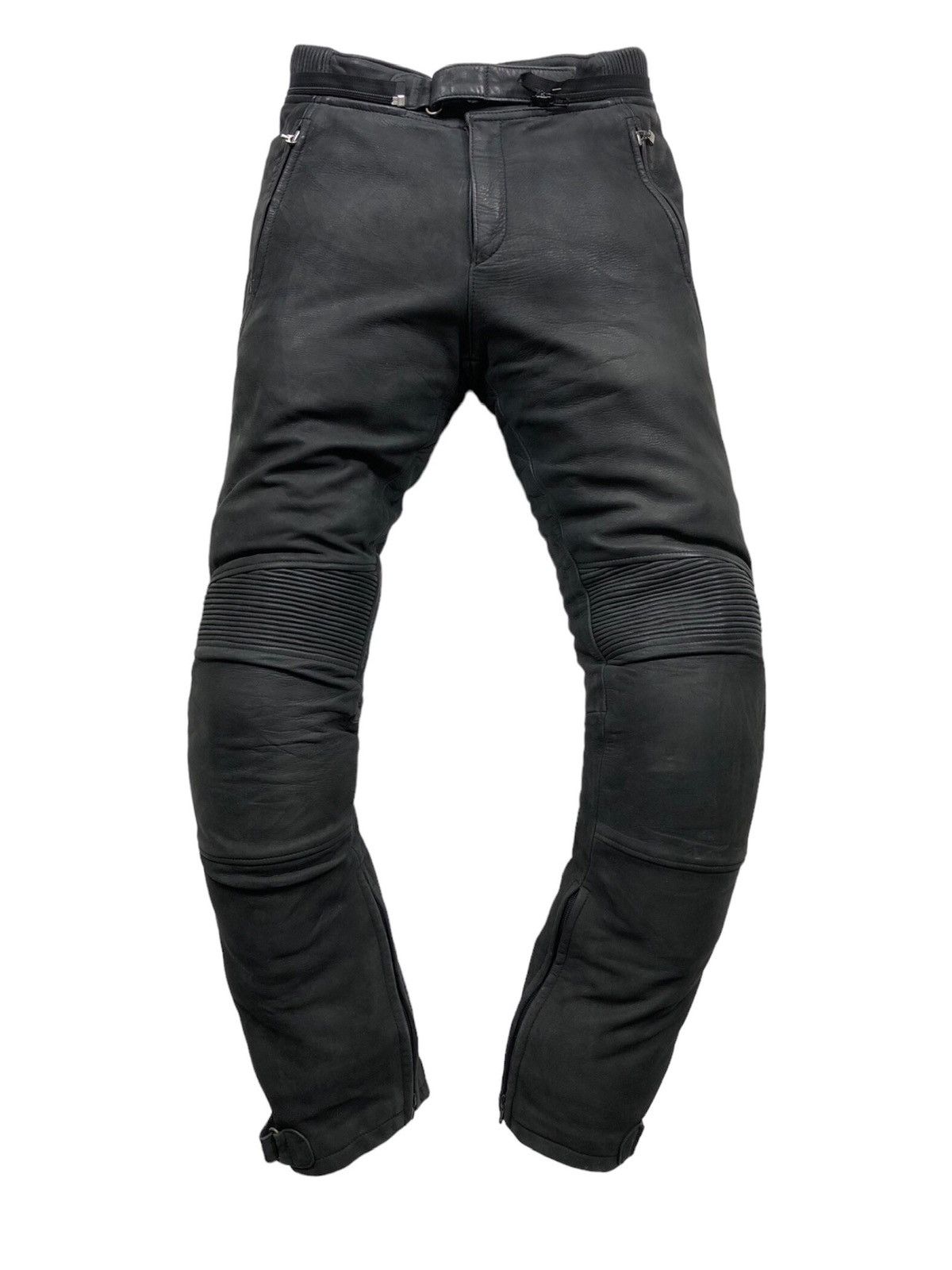 image of Vintage Bmw Leather Motocycle Racing Pants in Black, Men's (Size 30)