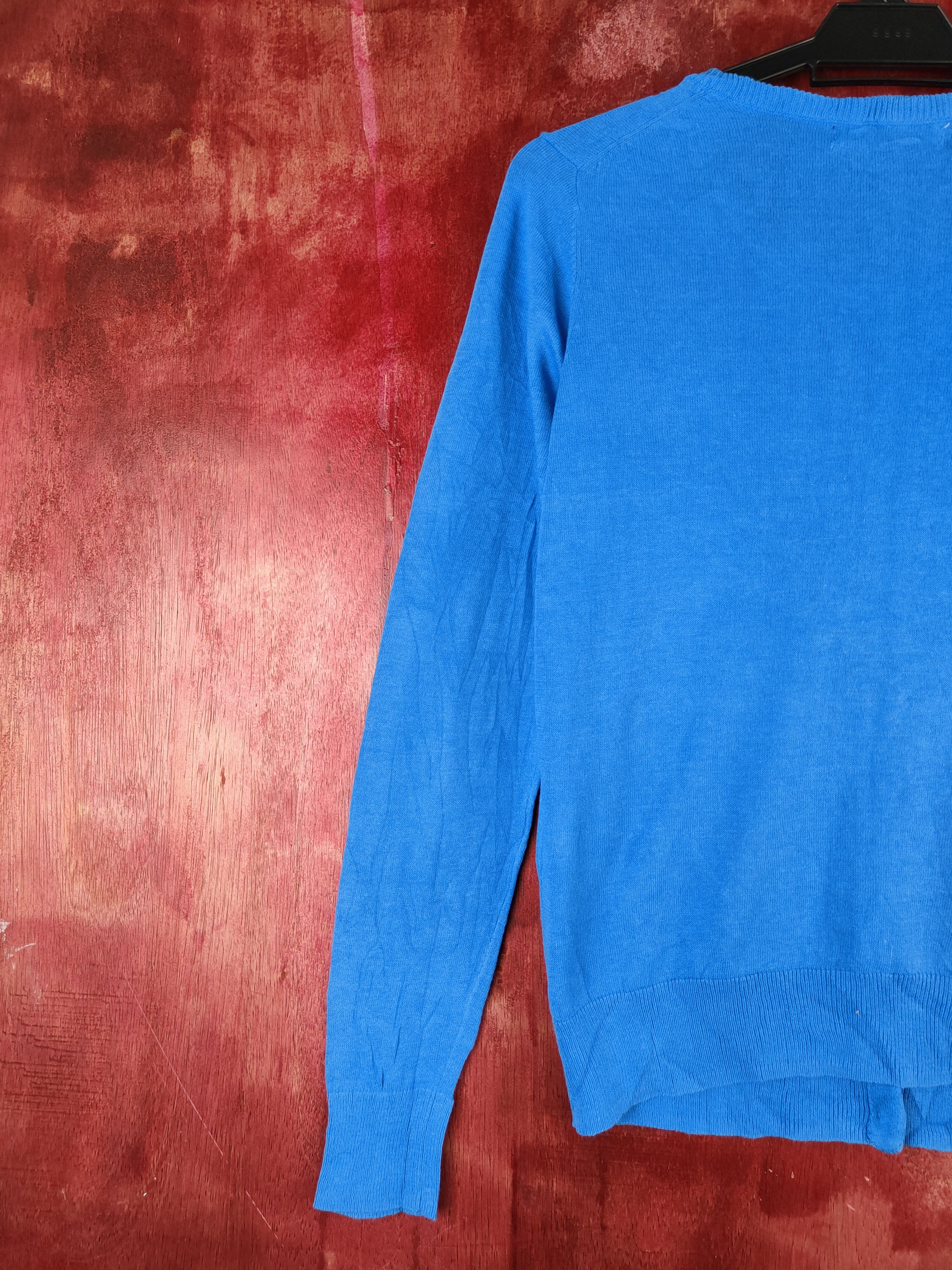 Japanese Brand Aqueto Ikka Blue knitwear plain Cardigan streetwear #S893 Size M / US 6-8 / IT 42-44 - 8 Thumbnail