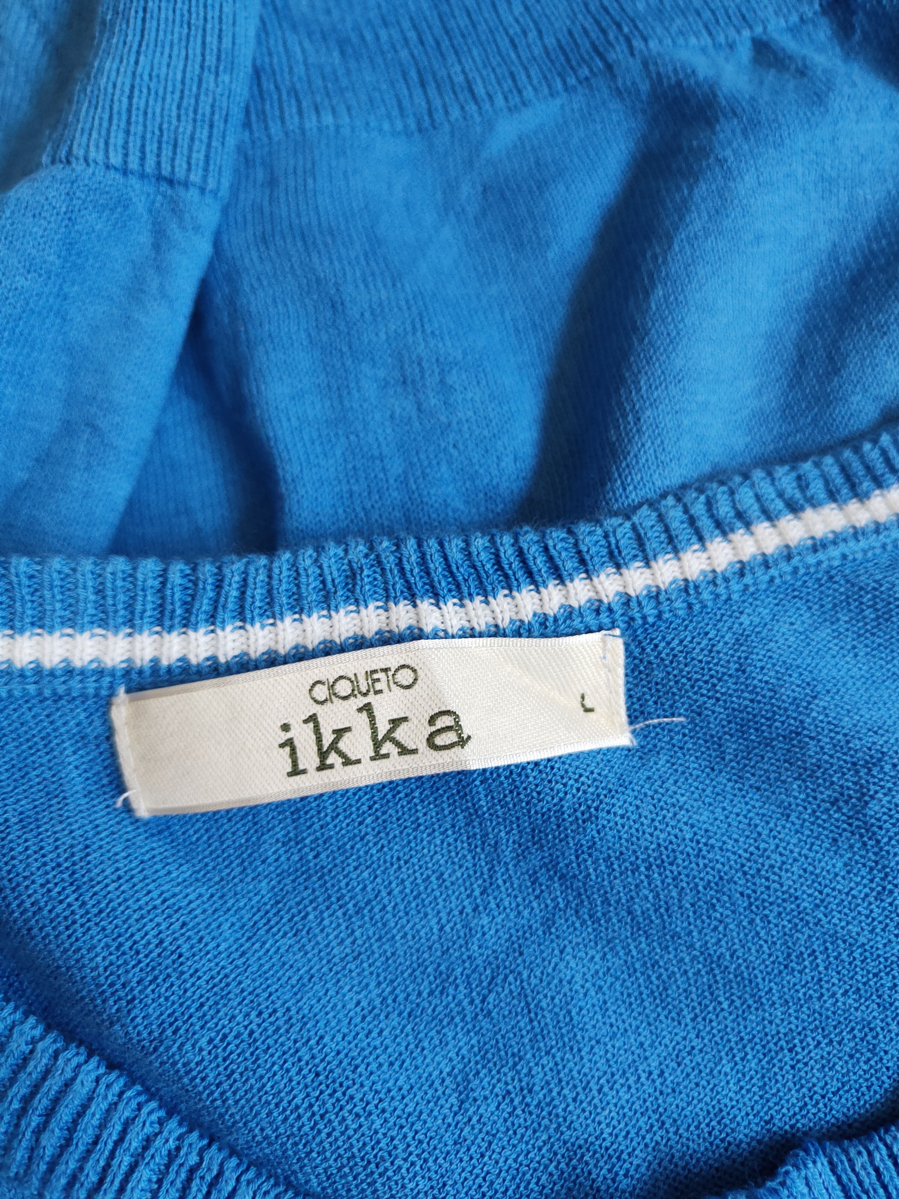 Japanese Brand Aqueto Ikka Blue knitwear plain Cardigan streetwear #S893 Size M / US 6-8 / IT 42-44 - 11 Thumbnail