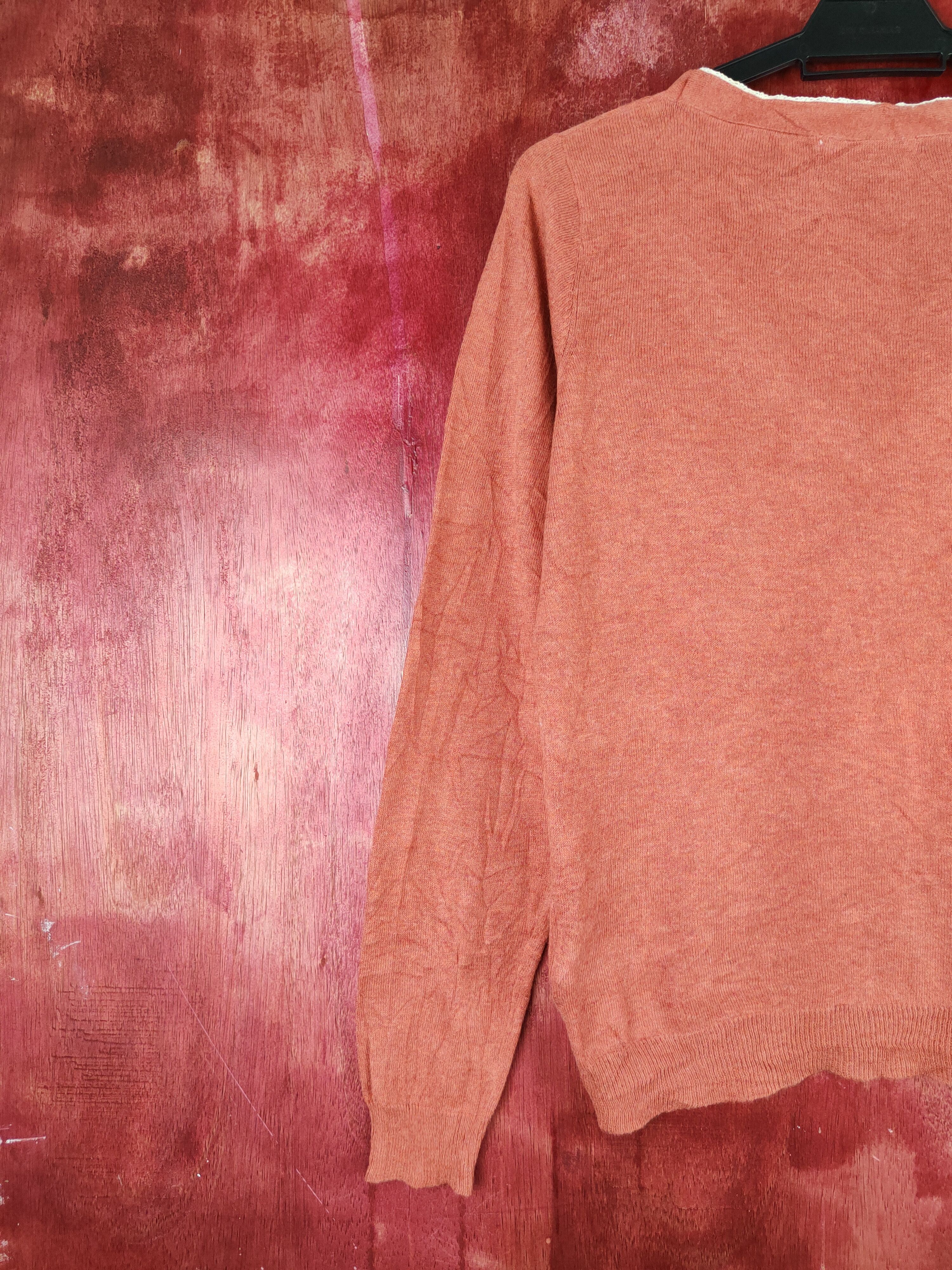 Japanese Brand Branch et Pot soft Red plain knitwear Cardigan #S889 Size M / US 6-8 / IT 42-44 - 8 Thumbnail