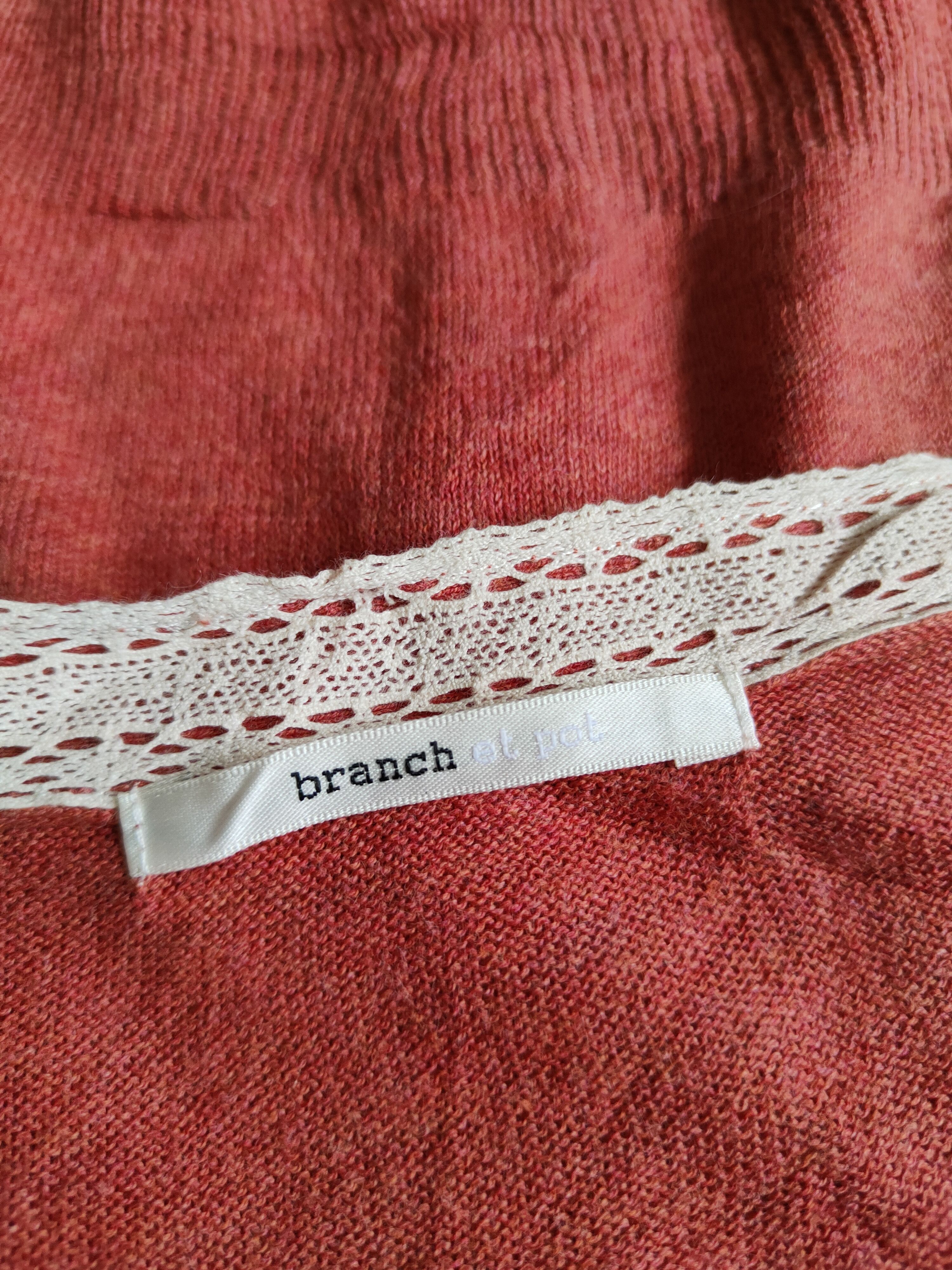 Japanese Brand Branch et Pot soft Red plain knitwear Cardigan #S889 Size M / US 6-8 / IT 42-44 - 11 Thumbnail