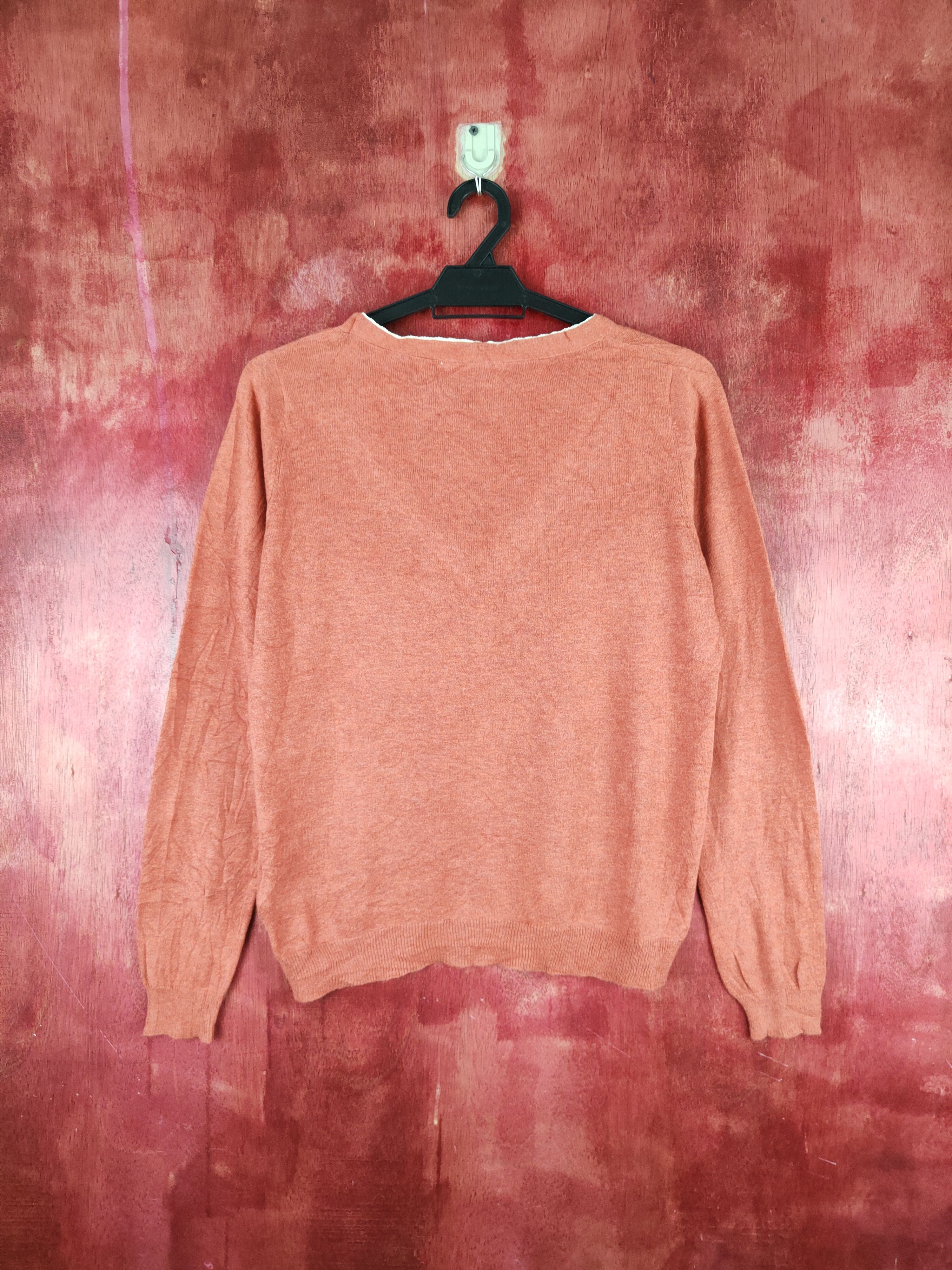 Japanese Brand Branch et Pot soft Red plain knitwear Cardigan #S889 Size M / US 6-8 / IT 42-44 - 7 Thumbnail
