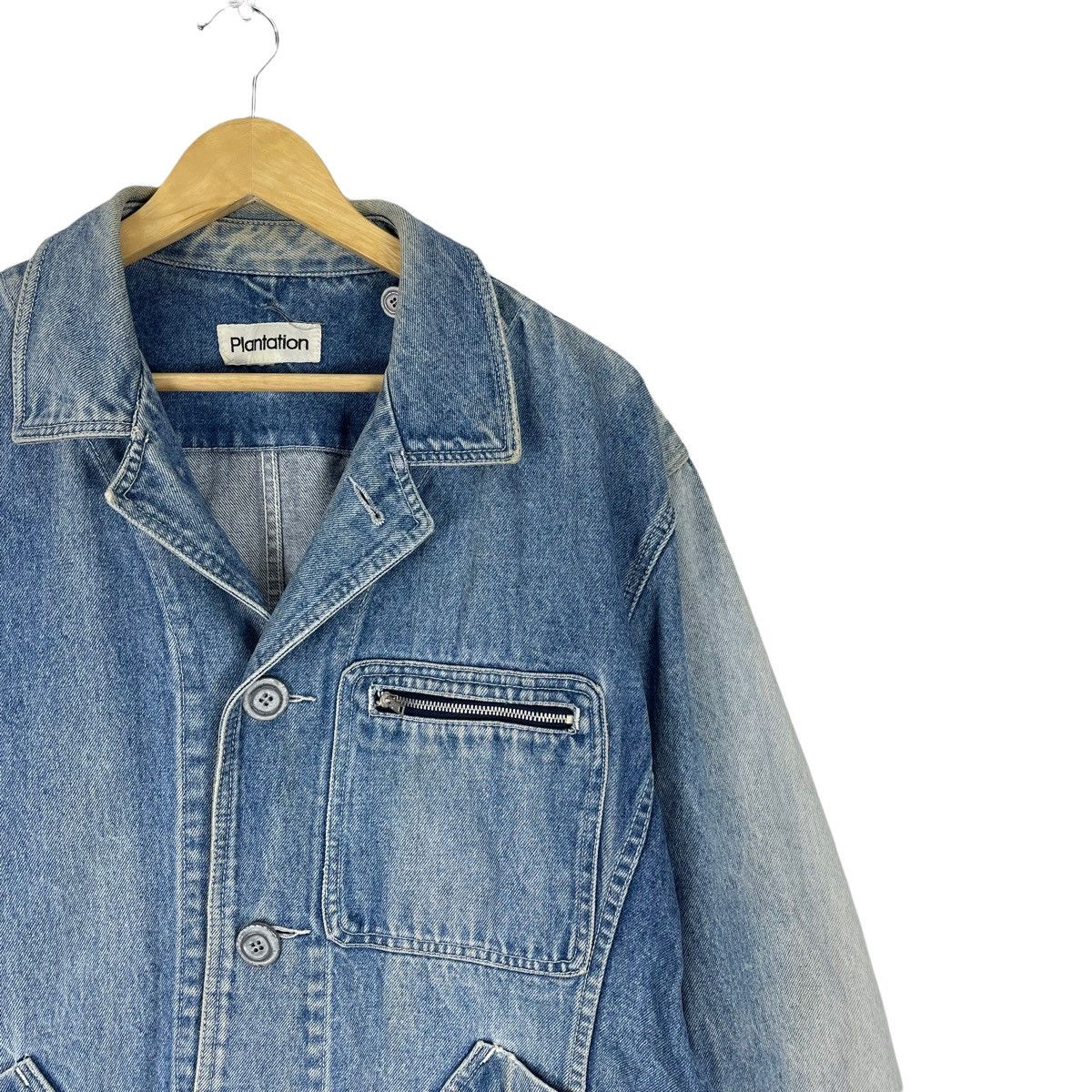 Issey Miyake 🔥PLANTATION ISSEY MIYAKE DENIM JEANS JACKET Size US L / EU 52-54 / 3 - 4 Thumbnail