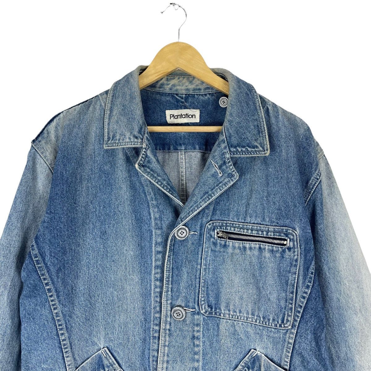 Issey Miyake 🔥PLANTATION ISSEY MIYAKE DENIM JEANS JACKET Size US L / EU 52-54 / 3 - 3 Thumbnail