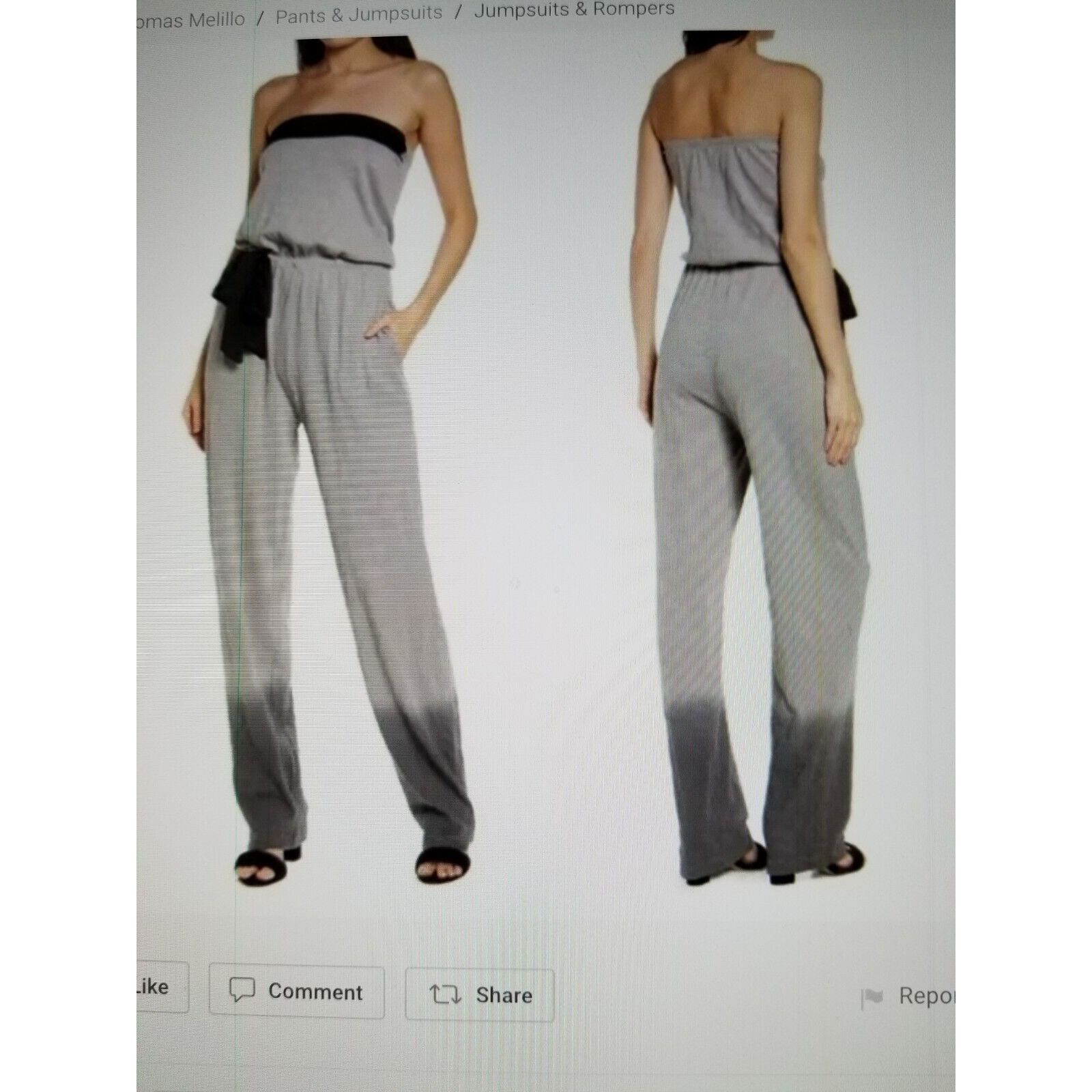 ATM Anthony Thomas Melillo Ombr'e Slub Jersey Jumpsuit Concr