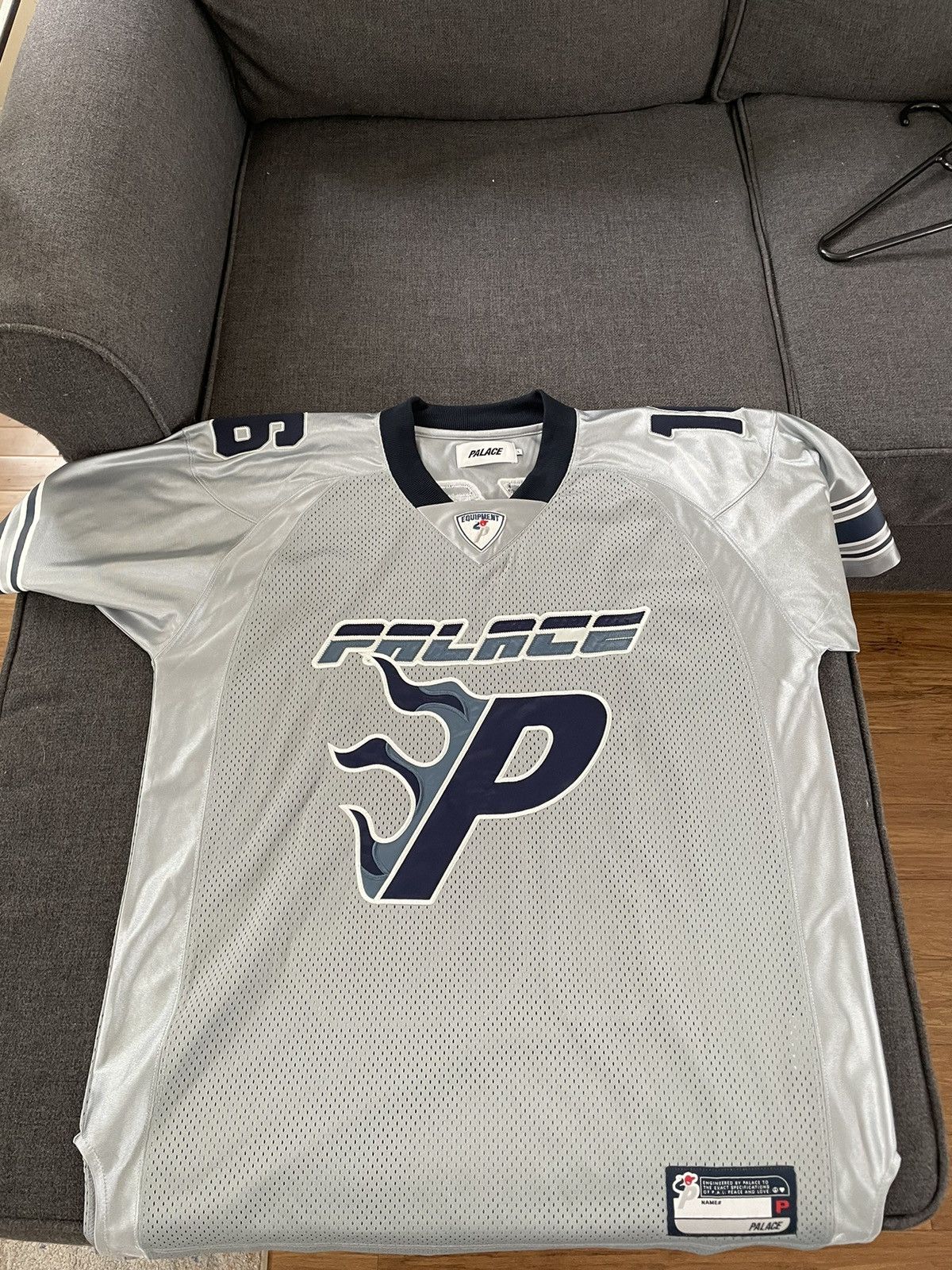 Palace Flaming P American Football Jersey Black - FW19 Men's - US