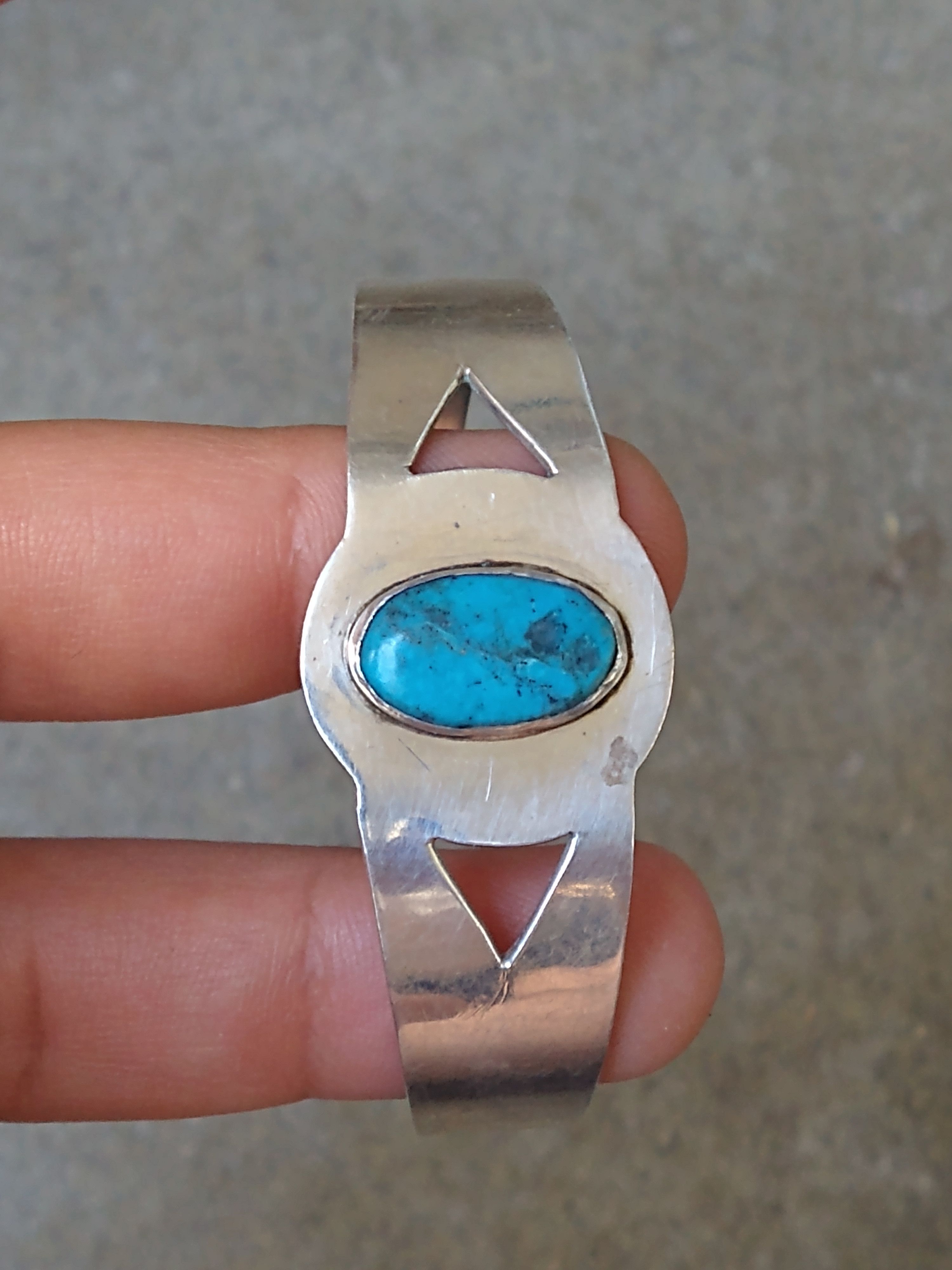 Jewelry Vintage Sterling Silver Bracelet Turquoise Cuff Mexico Size ONE SIZE - 13 Thumbnail