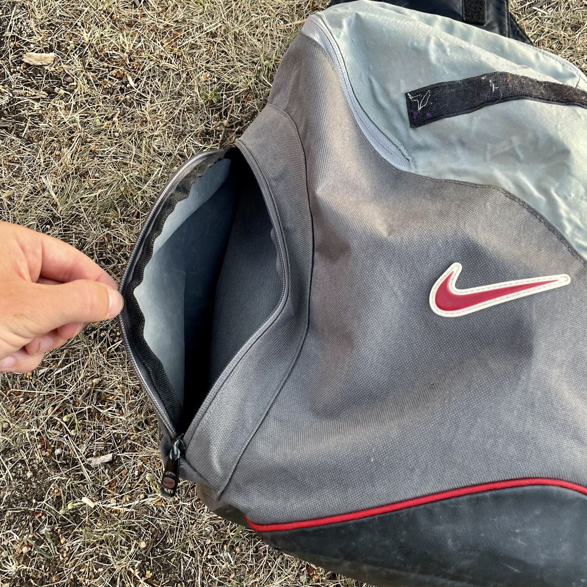 Vintage Vintage 90s Nike Nylon Backpack Bag Streetwear Grey Skate OS Size ONE SIZE - 6 Thumbnail