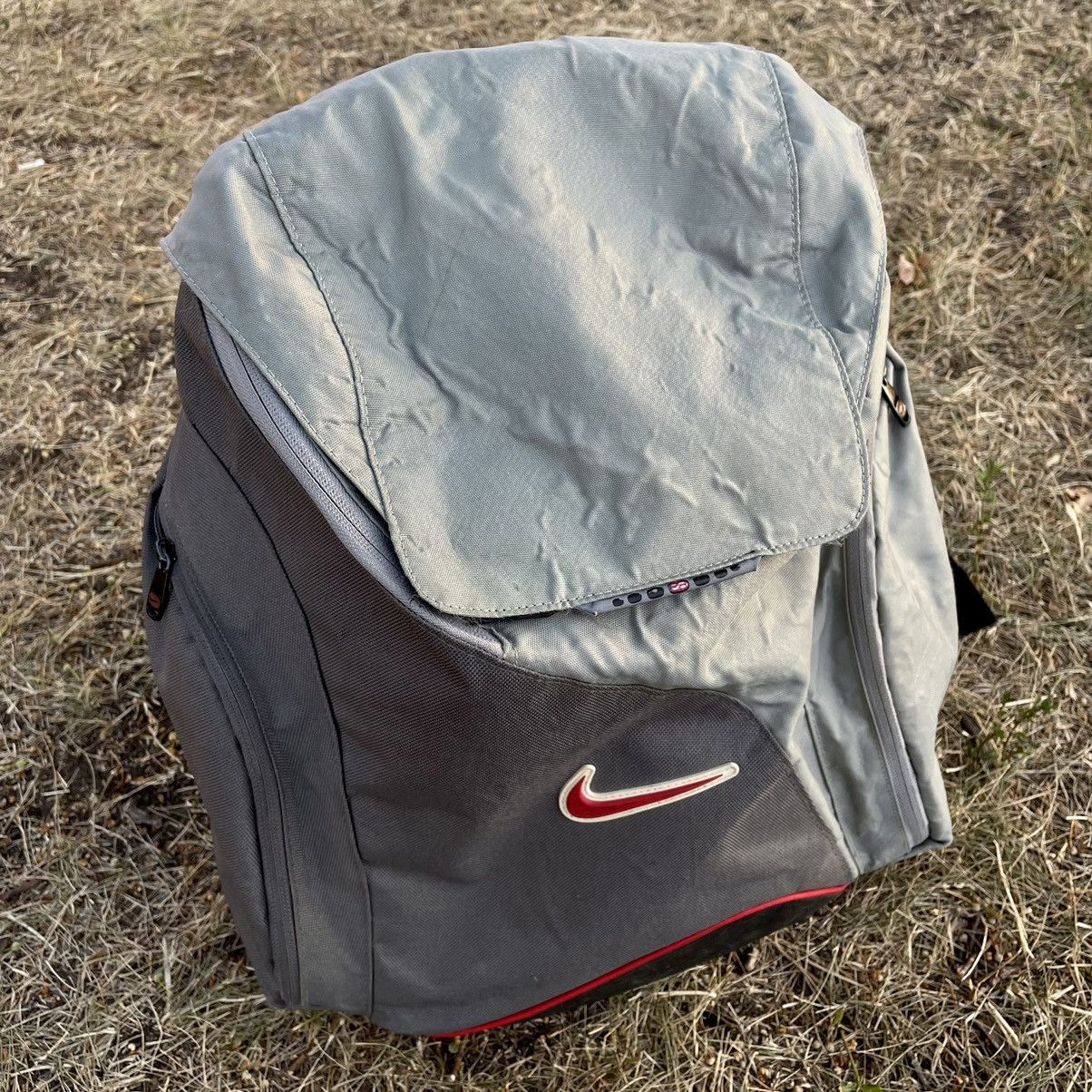 Vintage Vintage 90s Nike Nylon Backpack Bag Streetwear Grey Skate OS Size ONE SIZE - 4 Thumbnail