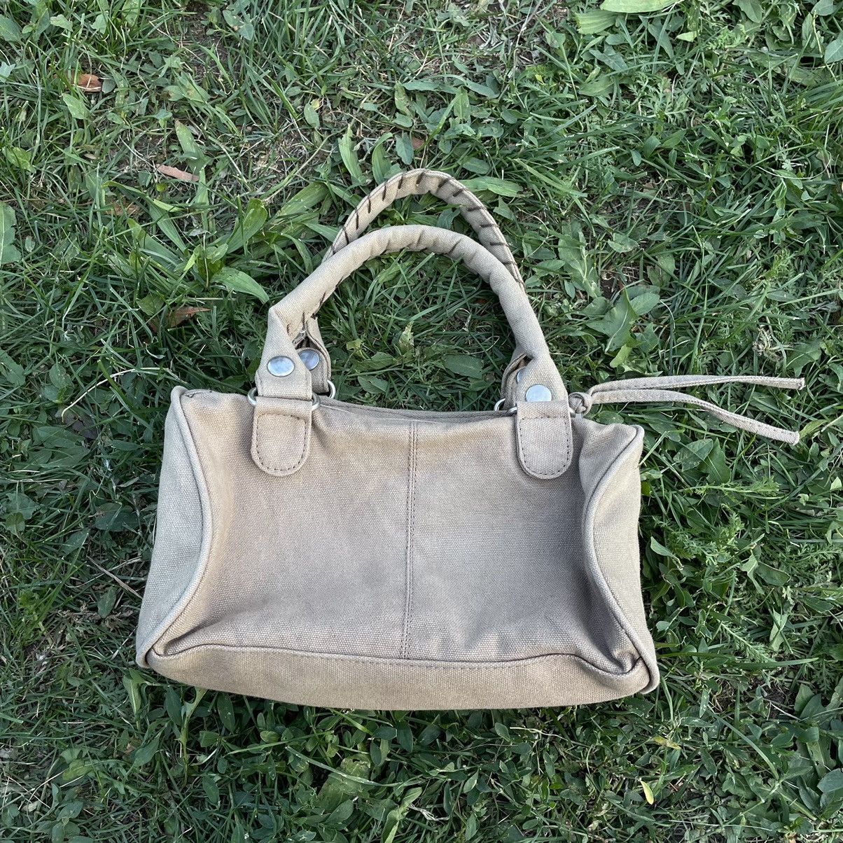 Vintage Y2K Vintage Grey Canvas Crossbody Bag Streetwear Indie OS Size ONE SIZE - 9 Thumbnail