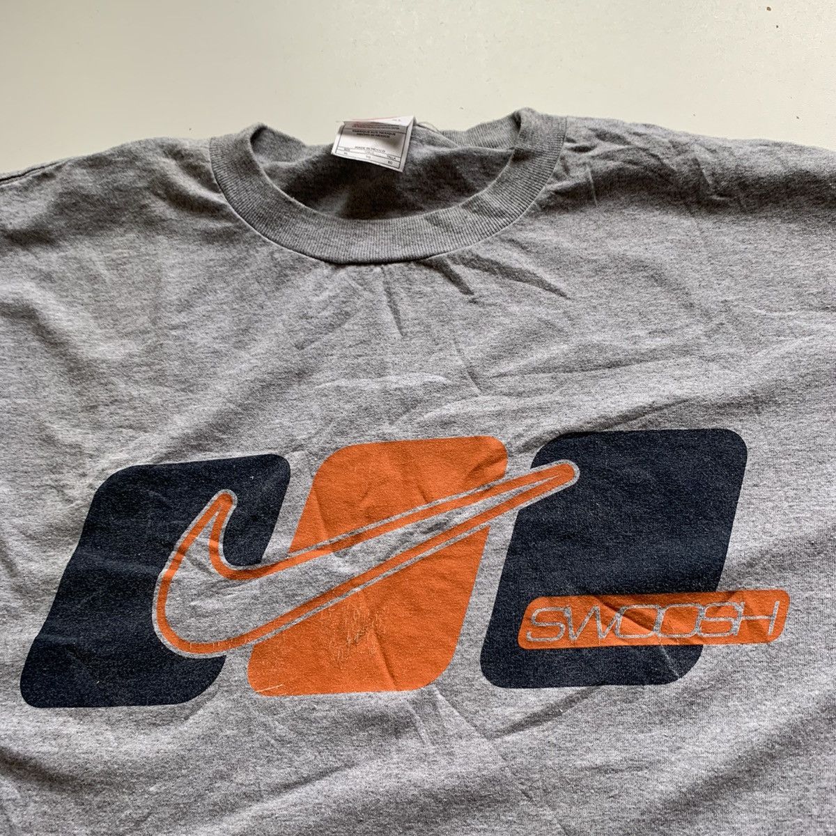 Nike Vintage 1990s Nike Swoosh Graphic T Shirt Medium Made In USA Size US XL / EU 56 / 4 - 2 Thumbnail