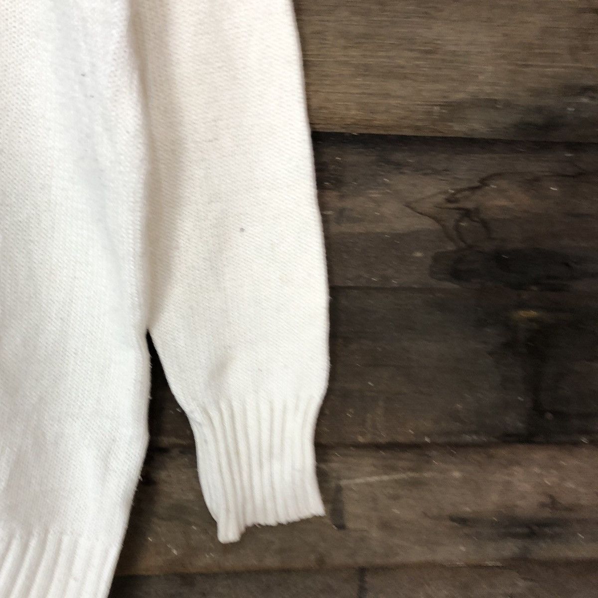 Vintage Rudy White Cardigan knitwear vintage plain #5529 Size US L / EU 52-54 / 3 - 4 Thumbnail