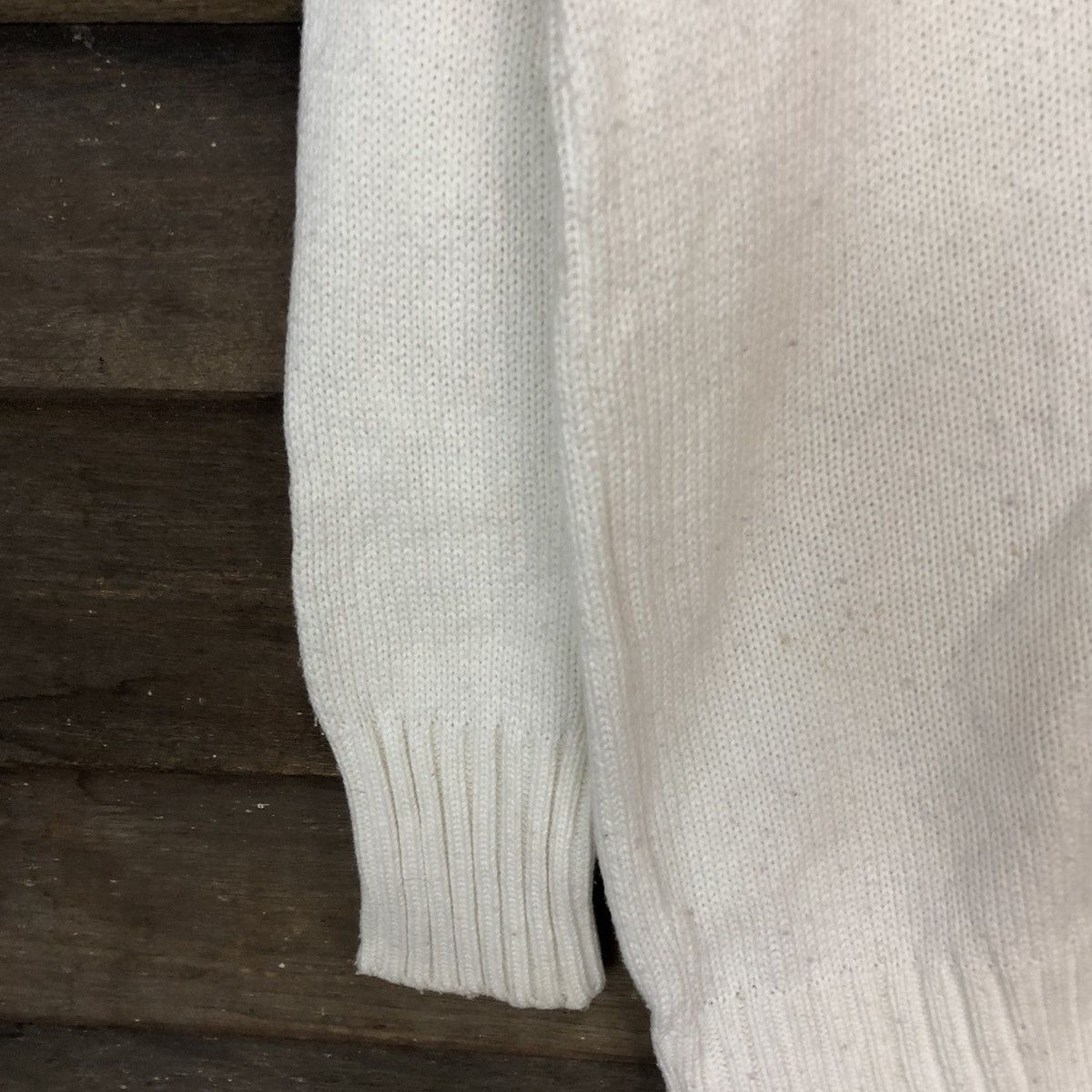 Vintage Rudy White Cardigan knitwear vintage plain #5529 Size US L / EU 52-54 / 3 - 6 Thumbnail