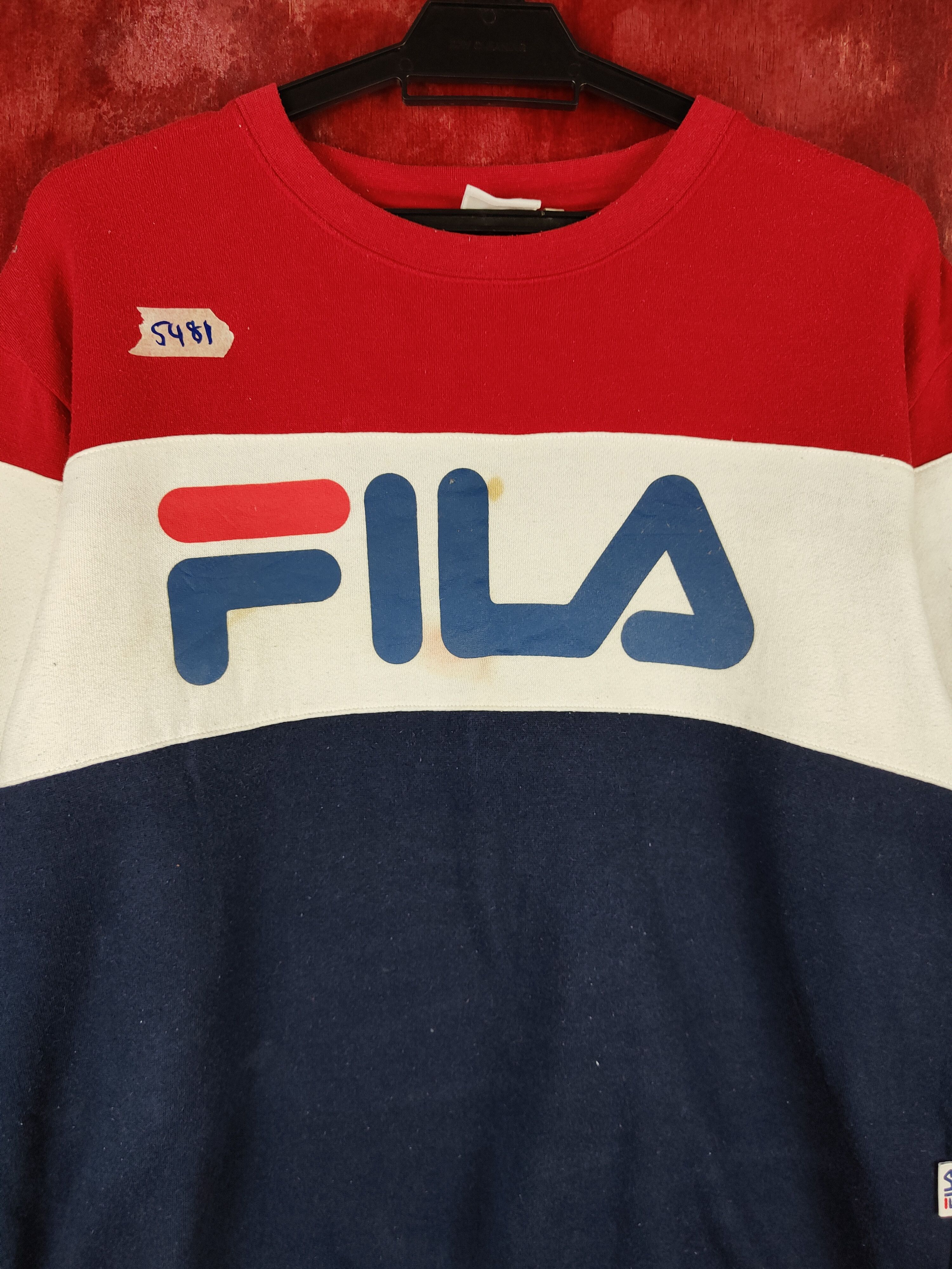 Fila Fila Red/Blue vintage Sweatshirt #5481 Size US L / EU 52-54 / 3 - 2 Thumbnail