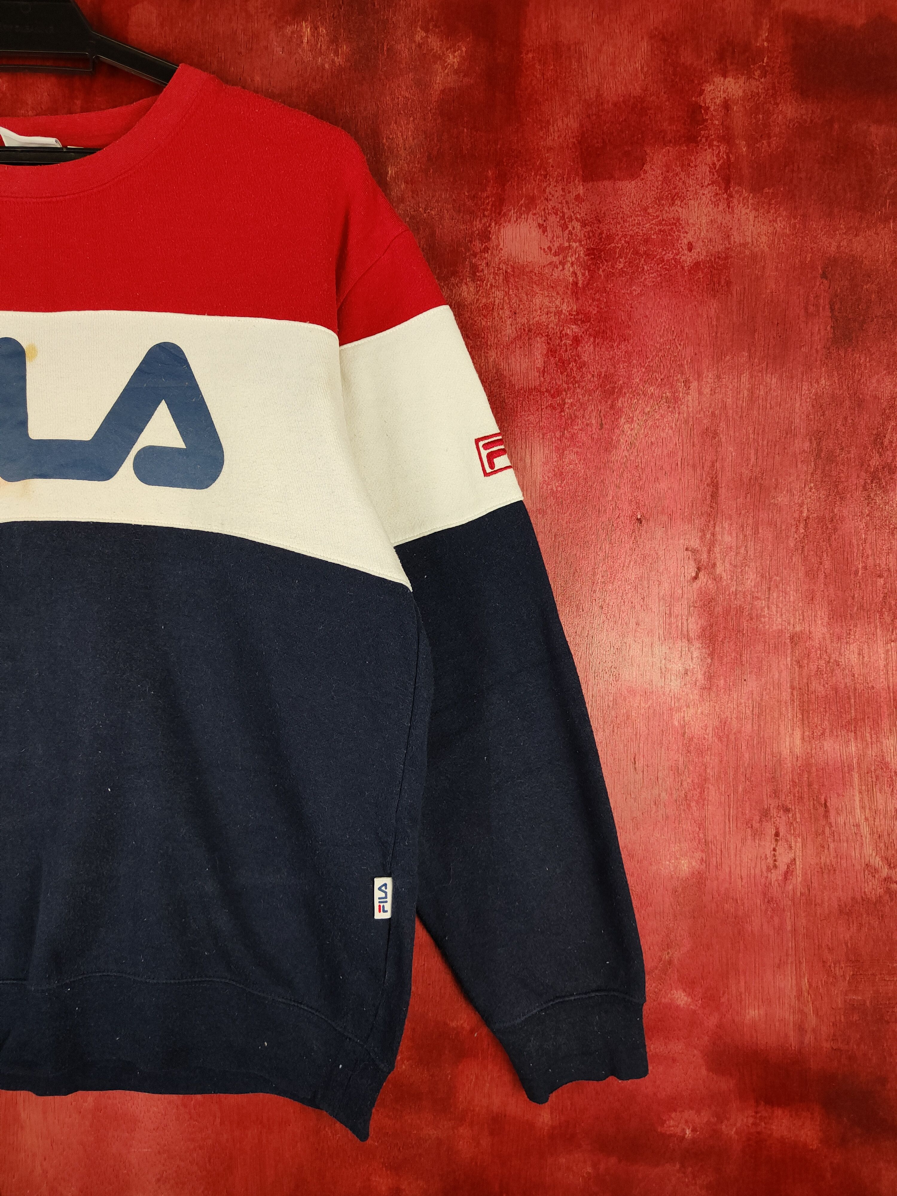 Fila Fila Red/Blue vintage Sweatshirt #5481 Size US L / EU 52-54 / 3 - 6 Thumbnail