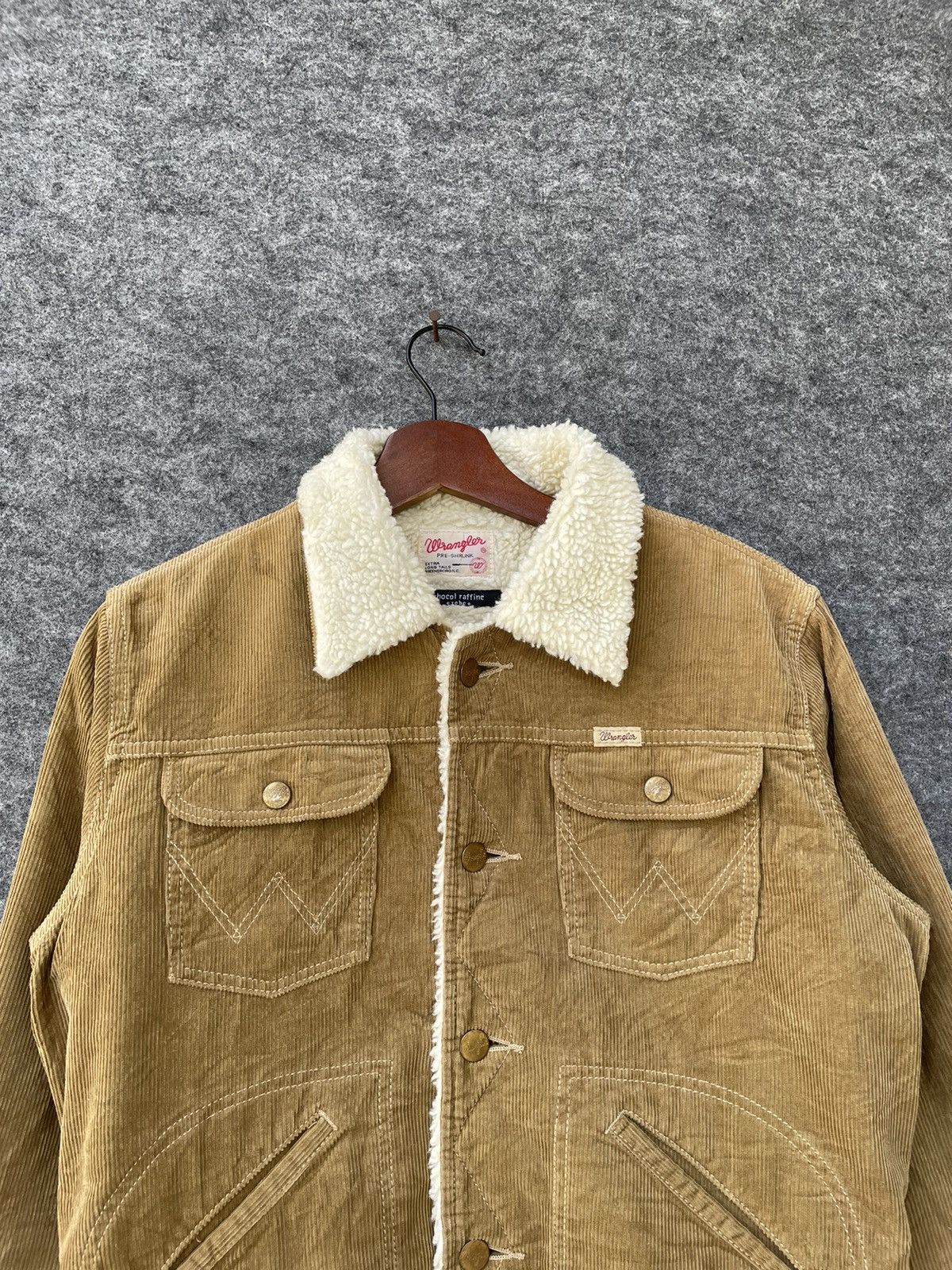Japanese Brand × Wrangler WRANGLER x CHOCO RAFFINE SHEARLING CORDUROY JACKET Size US S / EU 44-46 / 1 - 2 Thumbnail