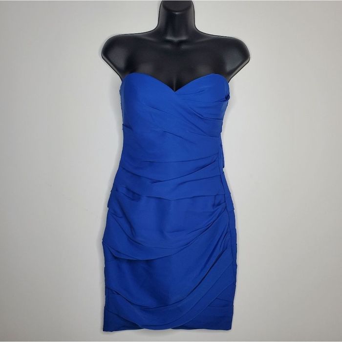 Bcbg Maxazria BCBGMaxAzria Blue Sapphire Madge Strapless Ruched