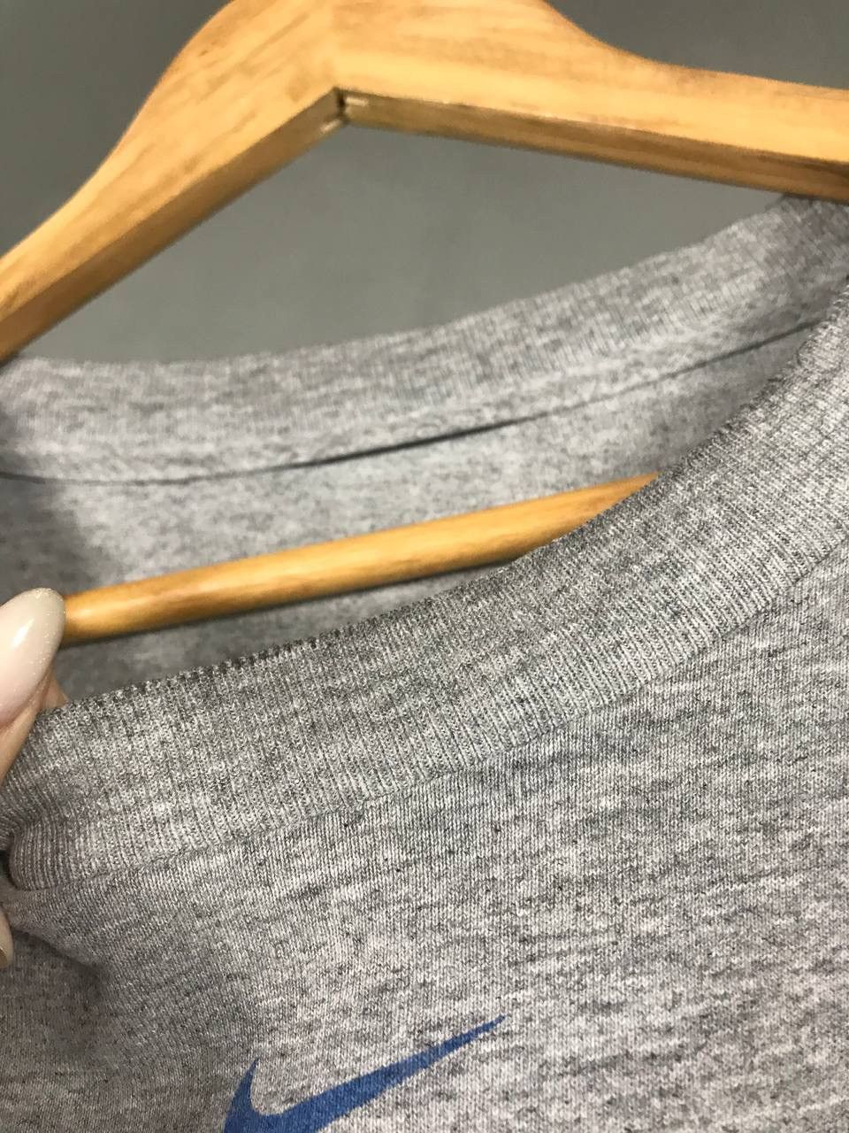 Nike × Vintage Nike swoosh streetwear vintage gray tee Size US XXL / EU 58 / 5 - 7 Thumbnail