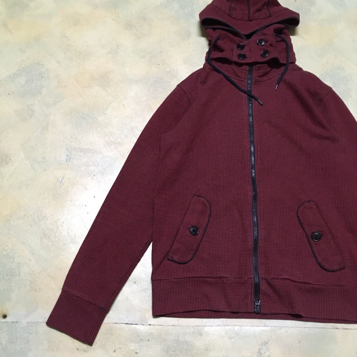 Japanese Brand × Michel Klein Michel Klein Homme Paris Red Hoody Sweater Size US M / EU 48-50 / 2 - 2 Thumbnail