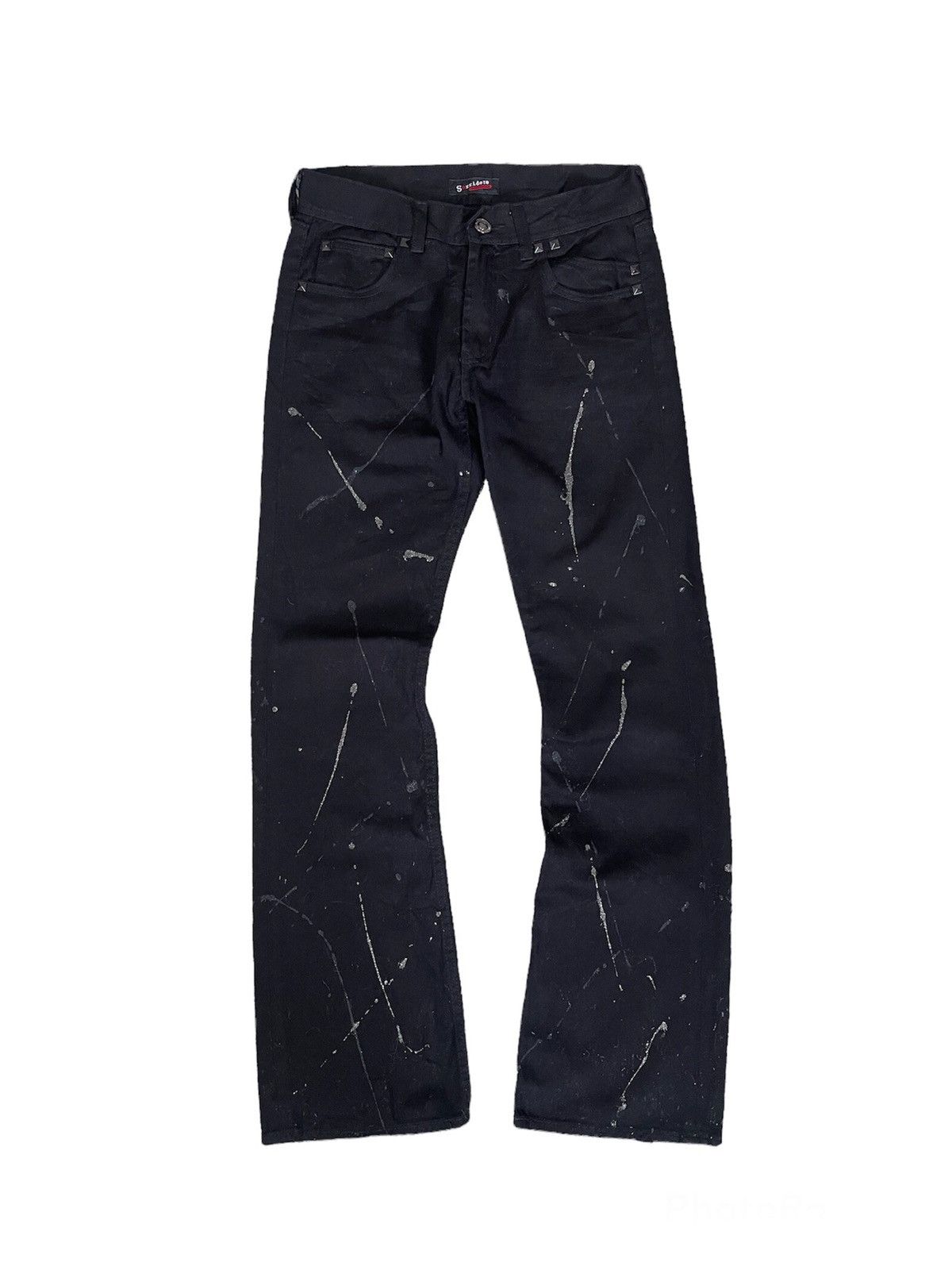 Japanese Brand Nice❗️Sorridere Spalsh Paint Bootcut Jeans Like Amiri Size 30" / US 8 / IT 44 - 1 Thumbnail