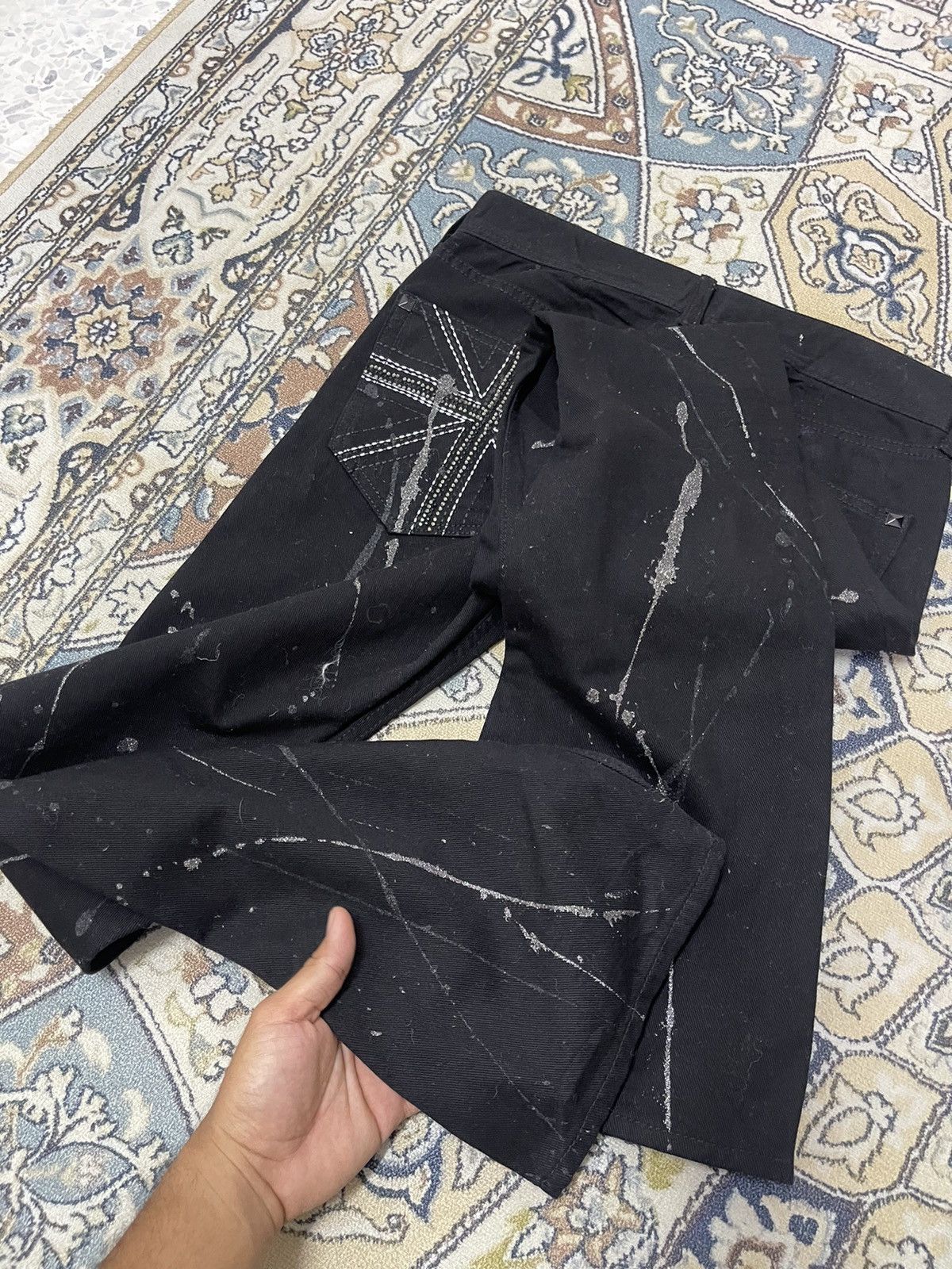 Japanese Brand Nice❗️Sorridere Spalsh Paint Bootcut Jeans Like Amiri Size 30" / US 8 / IT 44 - 15 Thumbnail