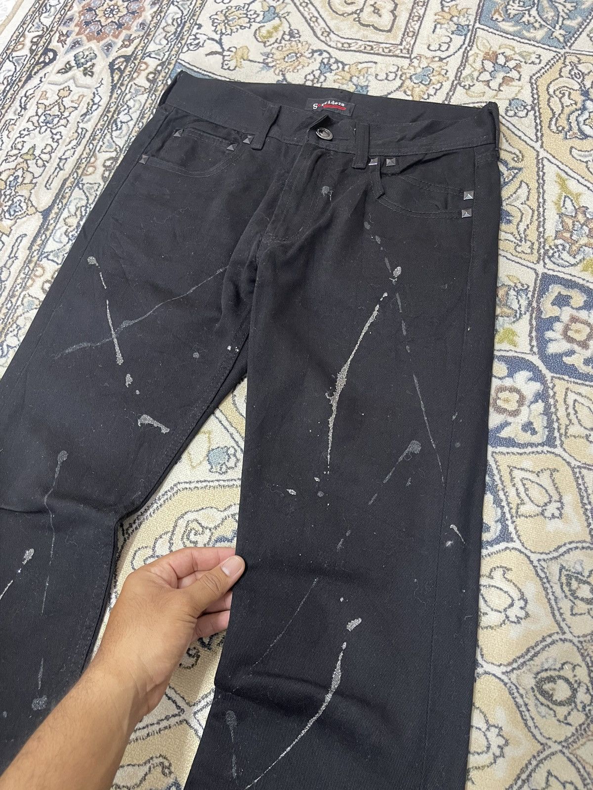 Japanese Brand Nice❗️Sorridere Spalsh Paint Bootcut Jeans Like Amiri Size 30" / US 8 / IT 44 - 8 Thumbnail