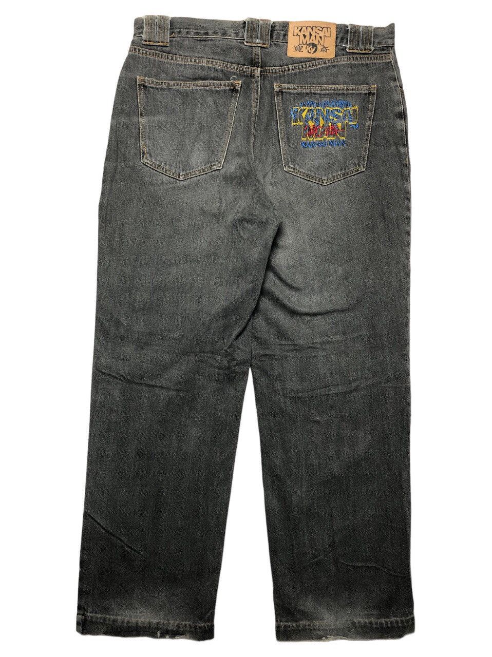 Kansai Yamamoto Vintage Kansai Yamamoto embroidery logo denim pants Size US 34 / EU 50 - 2 Thumbnail