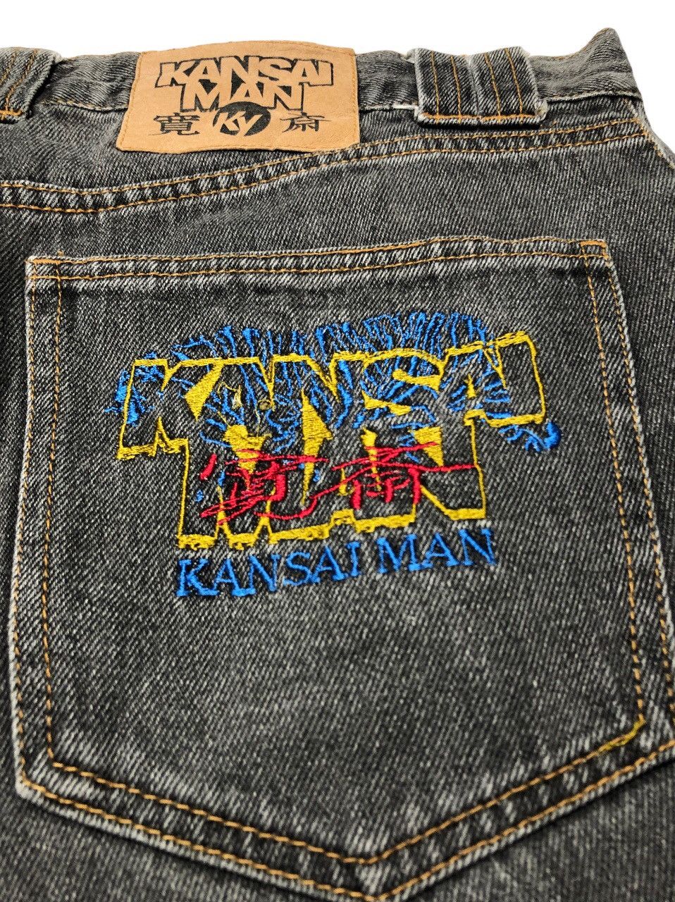Kansai Yamamoto Vintage Kansai Yamamoto embroidery logo denim pants Size US 34 / EU 50 - 10 Thumbnail