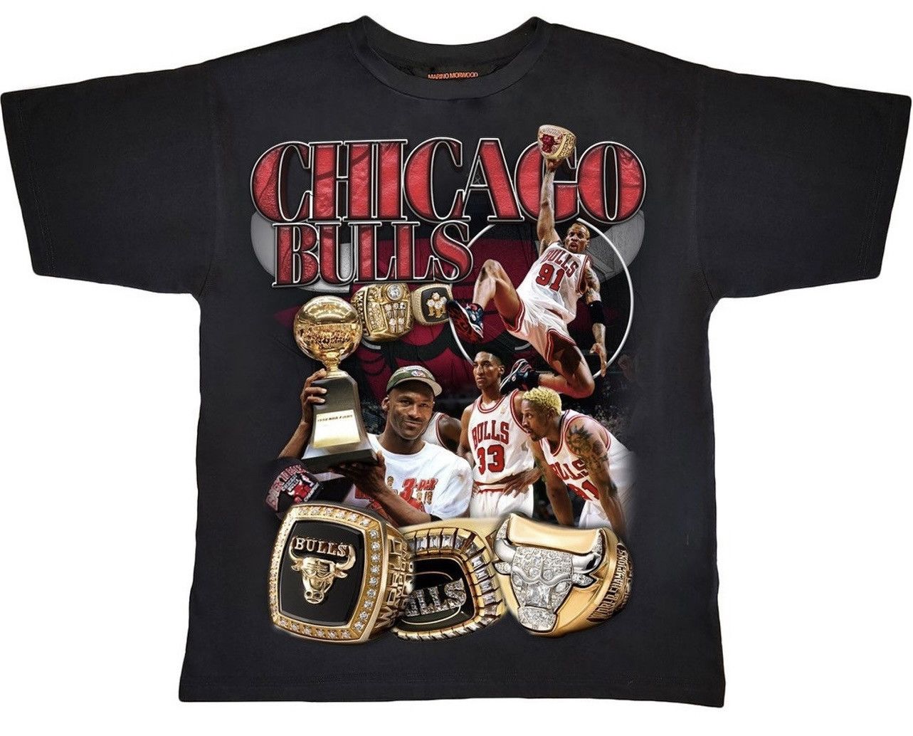 Marino Morwood LAST DROP EVER EVER Marino Morwood Chicago Bulls T-Shirt Size US L / EU 52-54 / 3 - 3 Thumbnail
