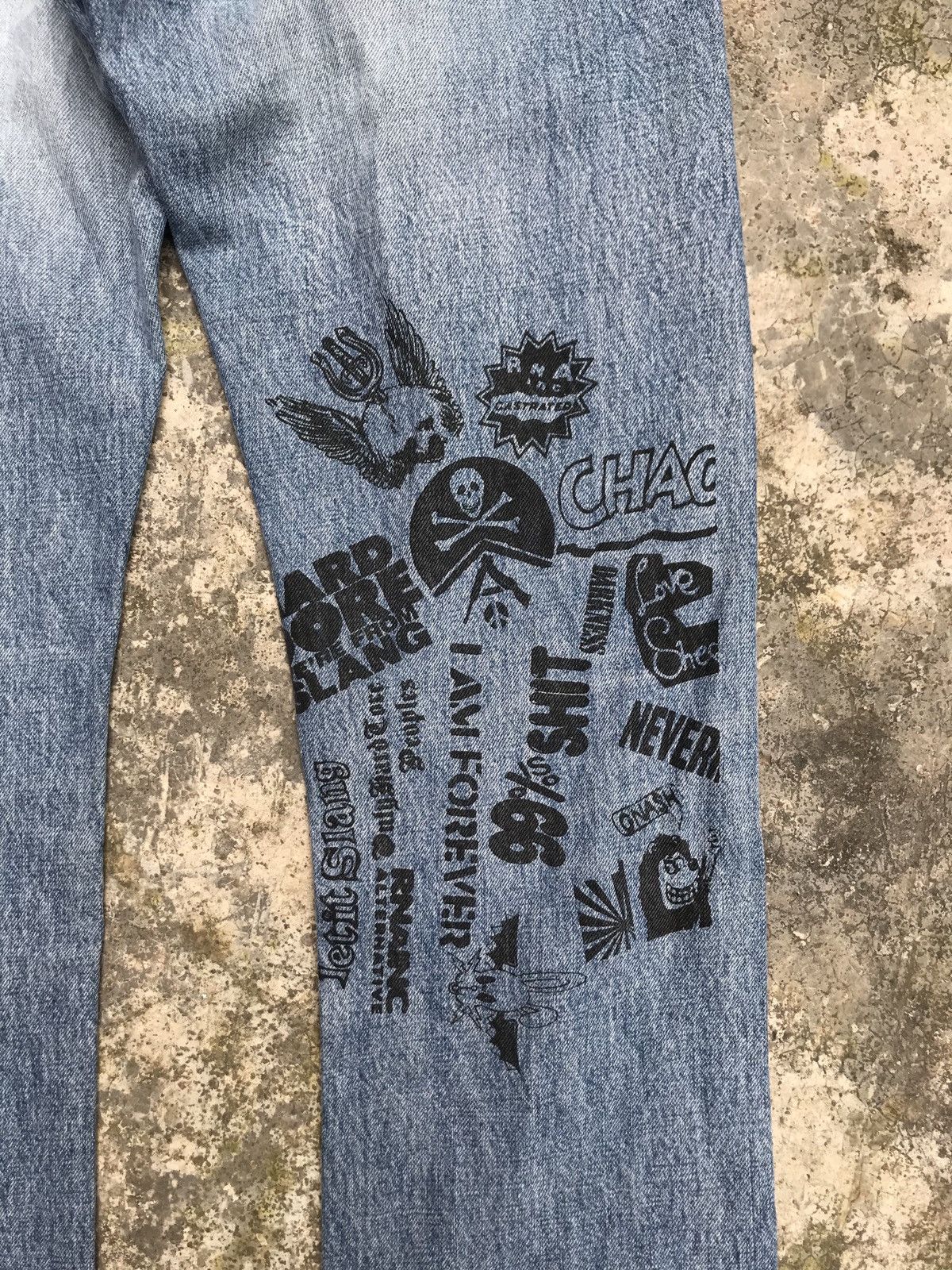 Japanese Brand 💥Vintage 90s RNA Inc. Distressed Denim Punk/Grunge Style Size US 31 - 13 Thumbnail