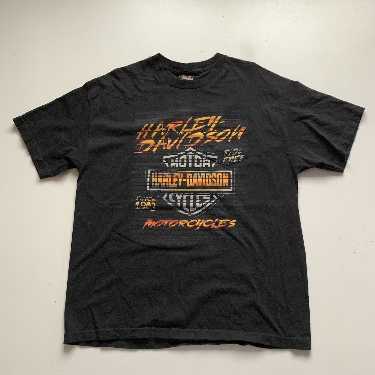 Harley Davidson × Vintage Vintage 2000s Harley Davidson Iowa Biker Graphic T Shirt XL Size US XL / EU 56 / 4 - 1 Thumbnail
