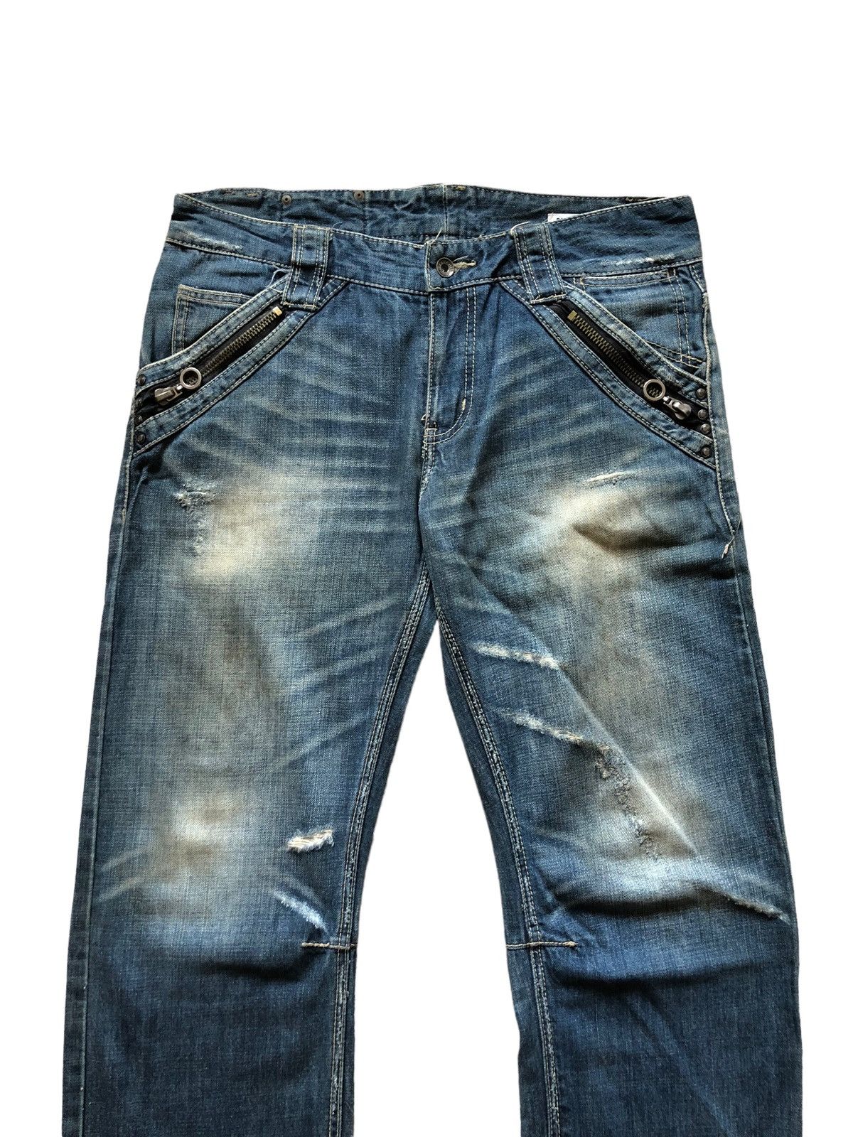 semanticdesign 2000s Semanticdesign Baggy Distressed Trashed Jeans Size US 34 / EU 50 - 3 Thumbnail