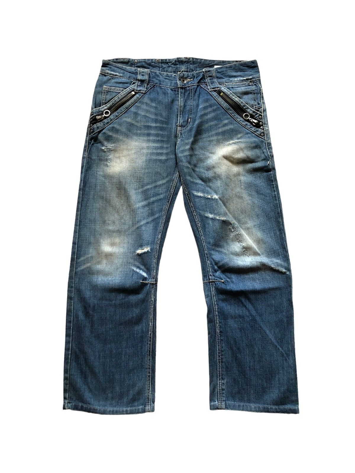 semanticdesign 2000s Semanticdesign Baggy Distressed Trashed Jeans Size US 34 / EU 50 - 1 Thumbnail
