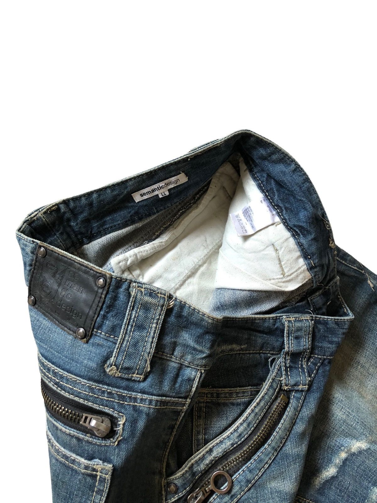 semanticdesign 2000s Semanticdesign Baggy Distressed Trashed Jeans Size US 34 / EU 50 - 11 Thumbnail