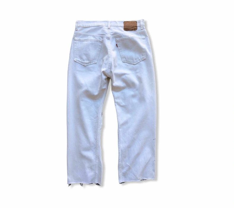 Levi's Vintage Levi’s 501xxx Distressed White Denim Pant Size US 31 - 6 Thumbnail