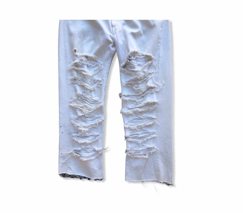 Levi's Vintage Levi’s 501xxx Distressed White Denim Pant Size US 31 - 3 Thumbnail