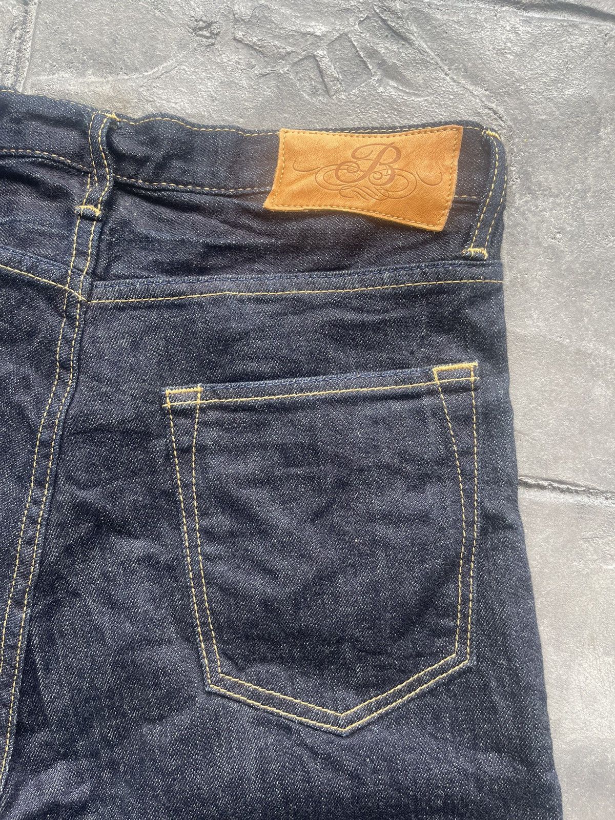 Spellbound JAPAN MADE Domingo B High Rise Leather Patch Denim Size US 31 - 3 Thumbnail