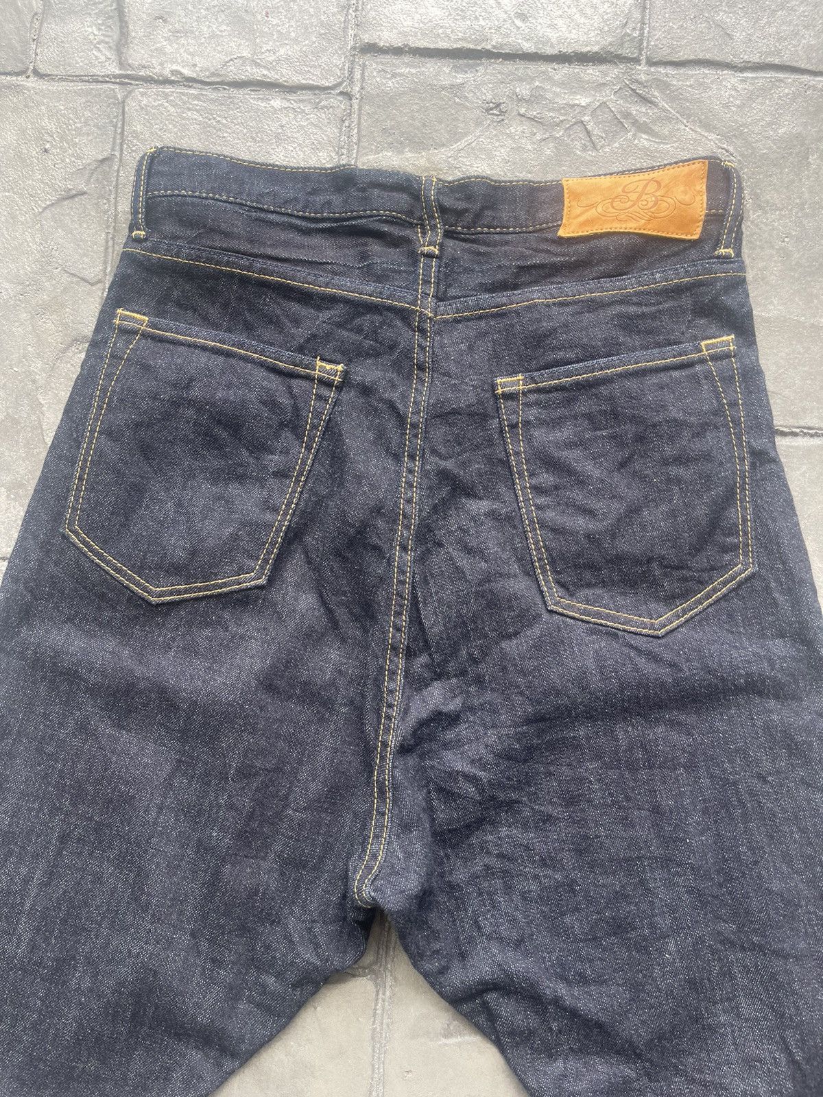 Spellbound JAPAN MADE Domingo B High Rise Leather Patch Denim Size US 31 - 2 Thumbnail